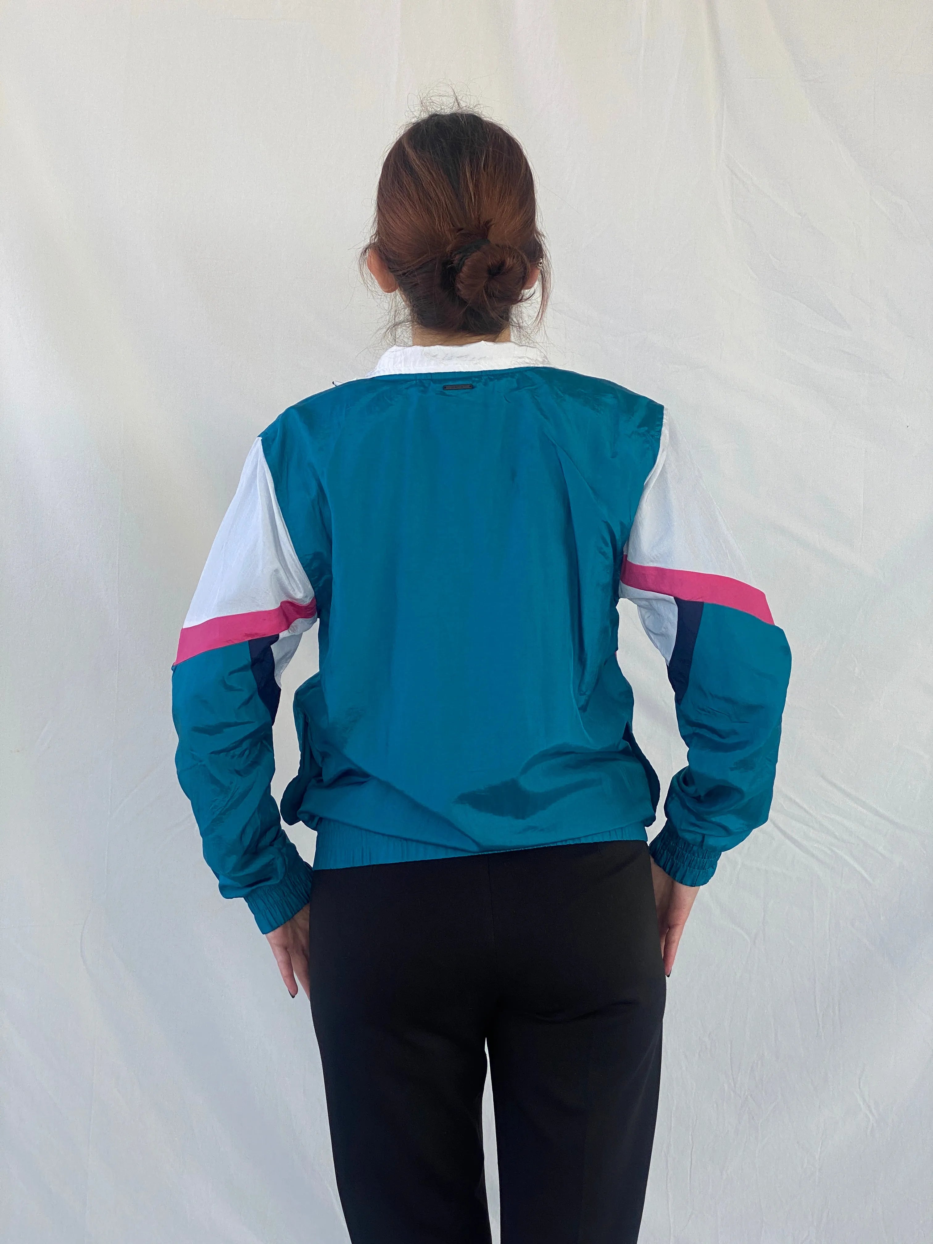 Umbro Premier Blue Color-block Women’s Windbreaker Track Jacket - S - Balagan Vintage Windbreaker Jacket 00s, Ayah, consignment, Melika, vintage, vintage windbreaker, windbreaker, windbreaker jacket, women