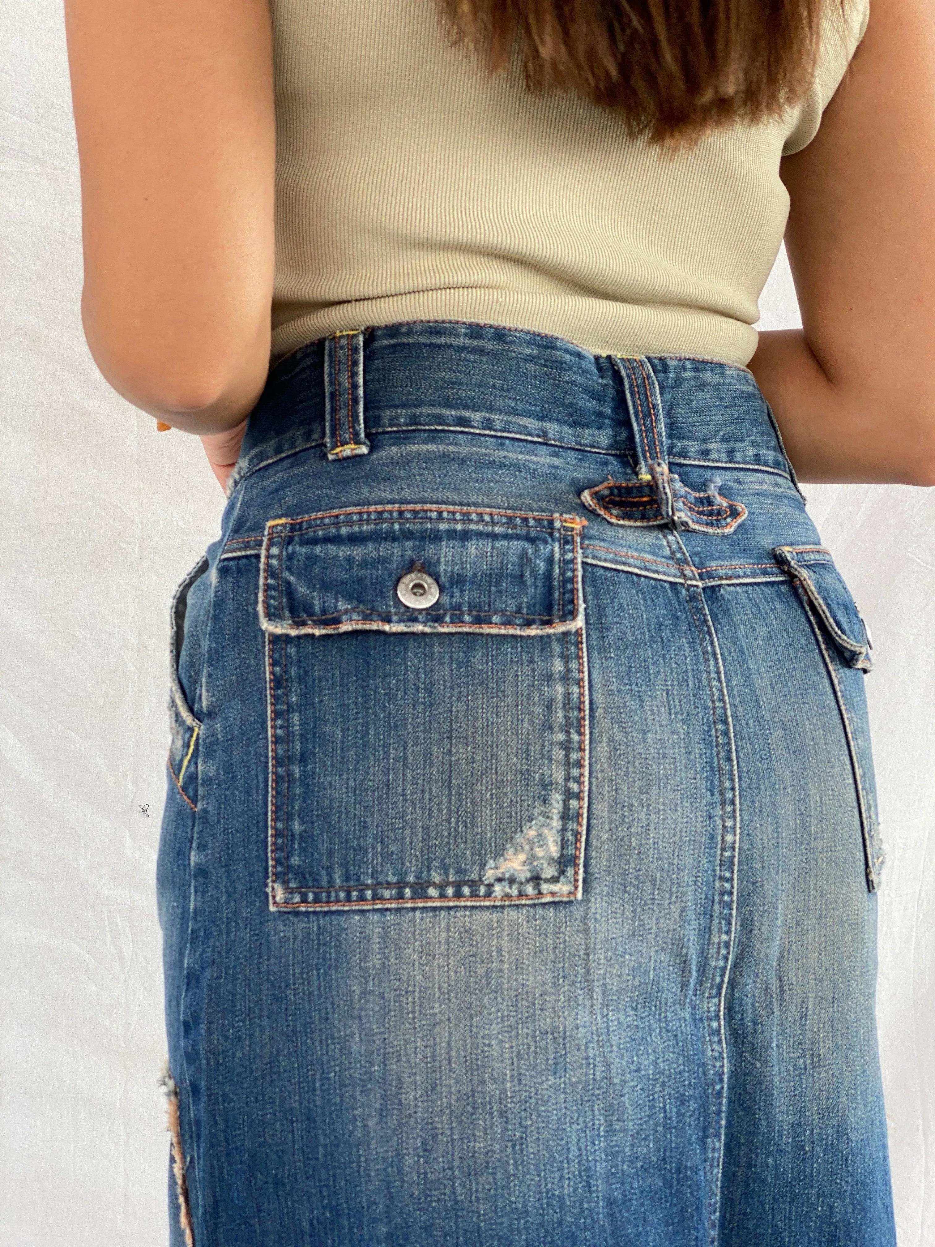 United Colors Of Benetton Midi Denim Skirt - Balagan Vintage Midi Skirt 00s, Deals, denim, denim skirt, midi skirt, Rama