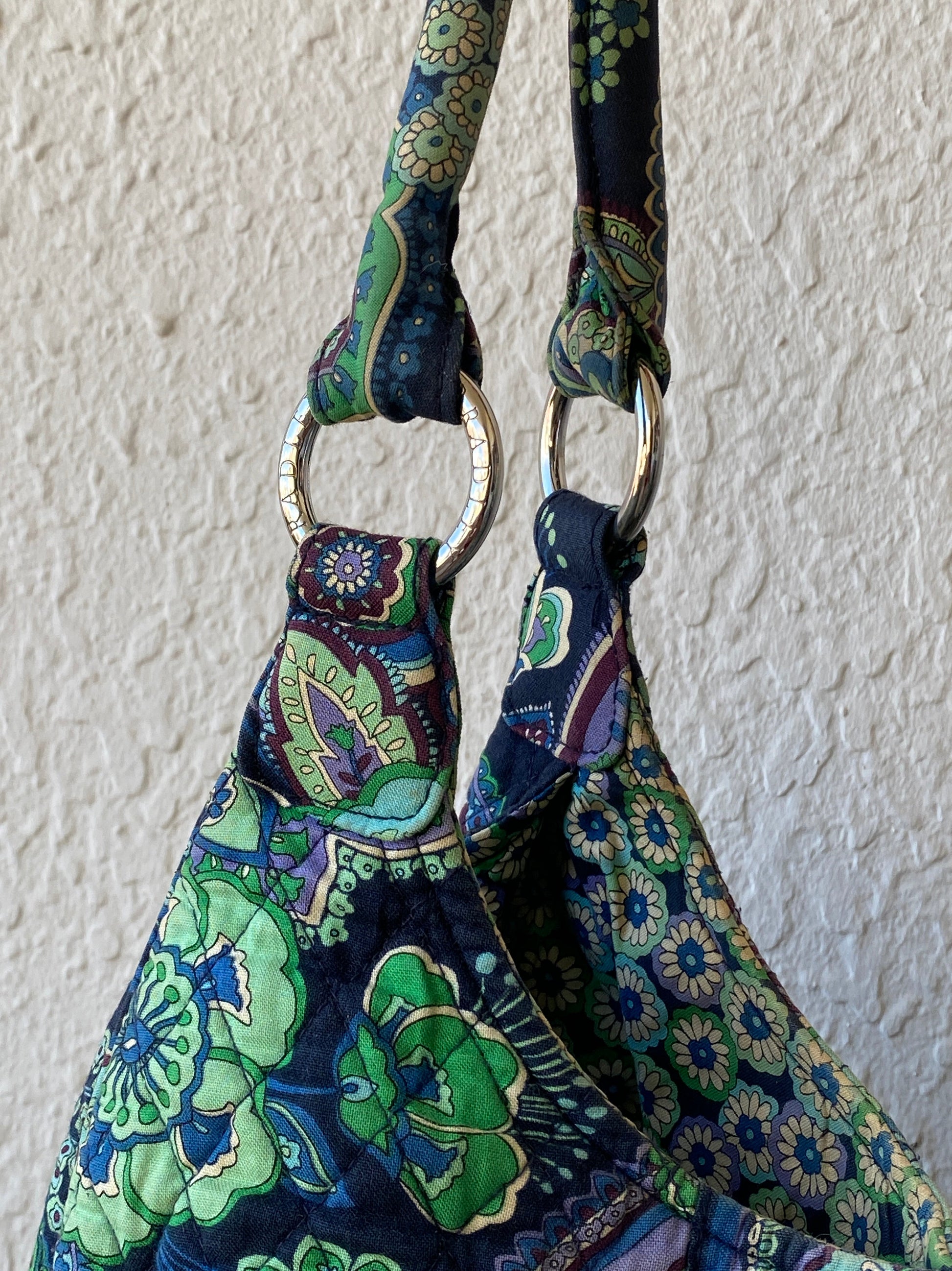 Vera Bradley Rhapsody Blue Green Paisley Print Tote Quilted Shoulder Bag - Balagan Vintage Shoulder Bag 00s, 90s, bag, floral, shoulder bag, Y2K