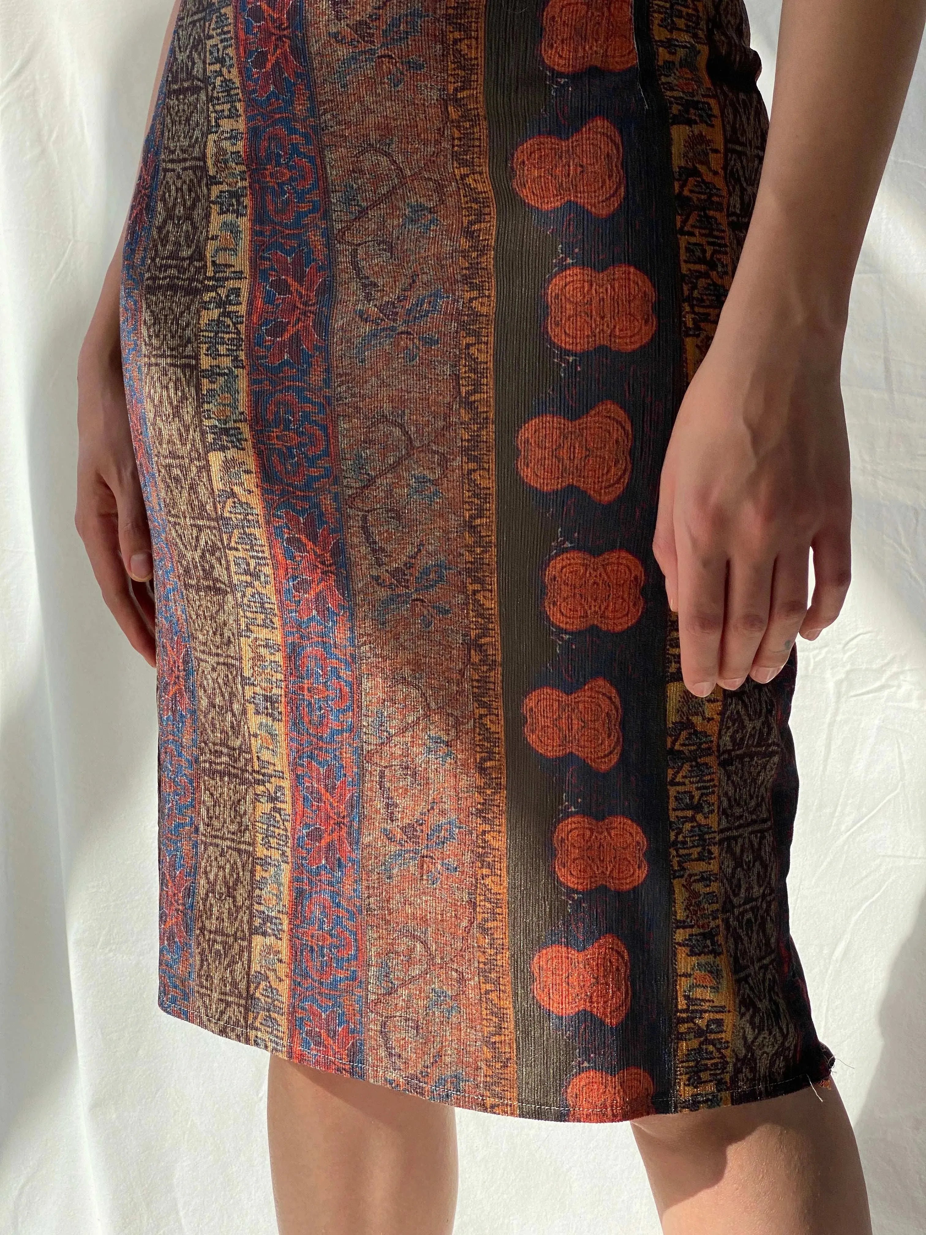 Vintage 00s Bohemian Midi Pencil Skirt - S - Balagan Vintage Midi Skirt 00s, consignment, Deals, midi skirt, Mira, Tojan, women skirt