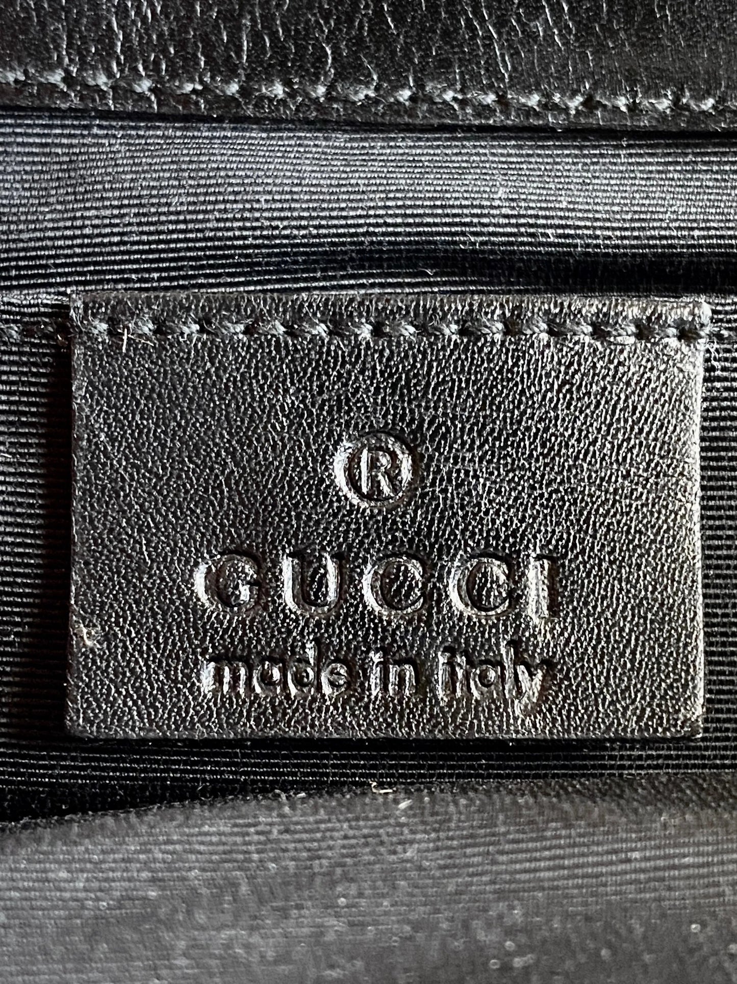Vintage 00s Gucci Jackie Bardot Black Leather Monogram GG Canvas Mini Handbag - Balagan Vintage Handbags 90s, bag, brown leather, genuine leather, Gucci, rare find, rare vintage