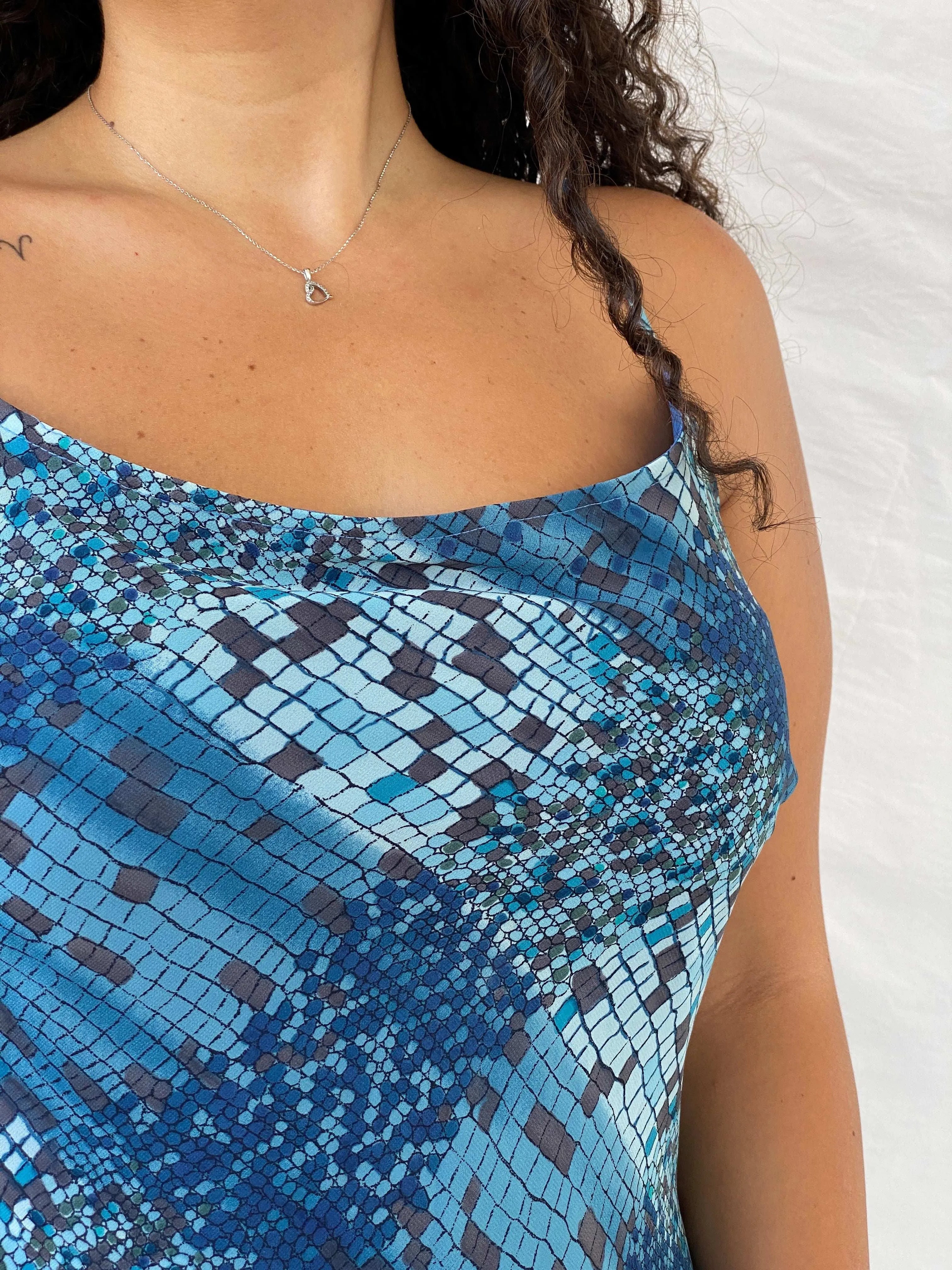 Vintage 00s La Belle Blue Midi Sundress With A Fairy Hem - L - Balagan Vintage Midi Dress 00s, 90s, 90s dress, Dina, midi dress, Wedding Guest