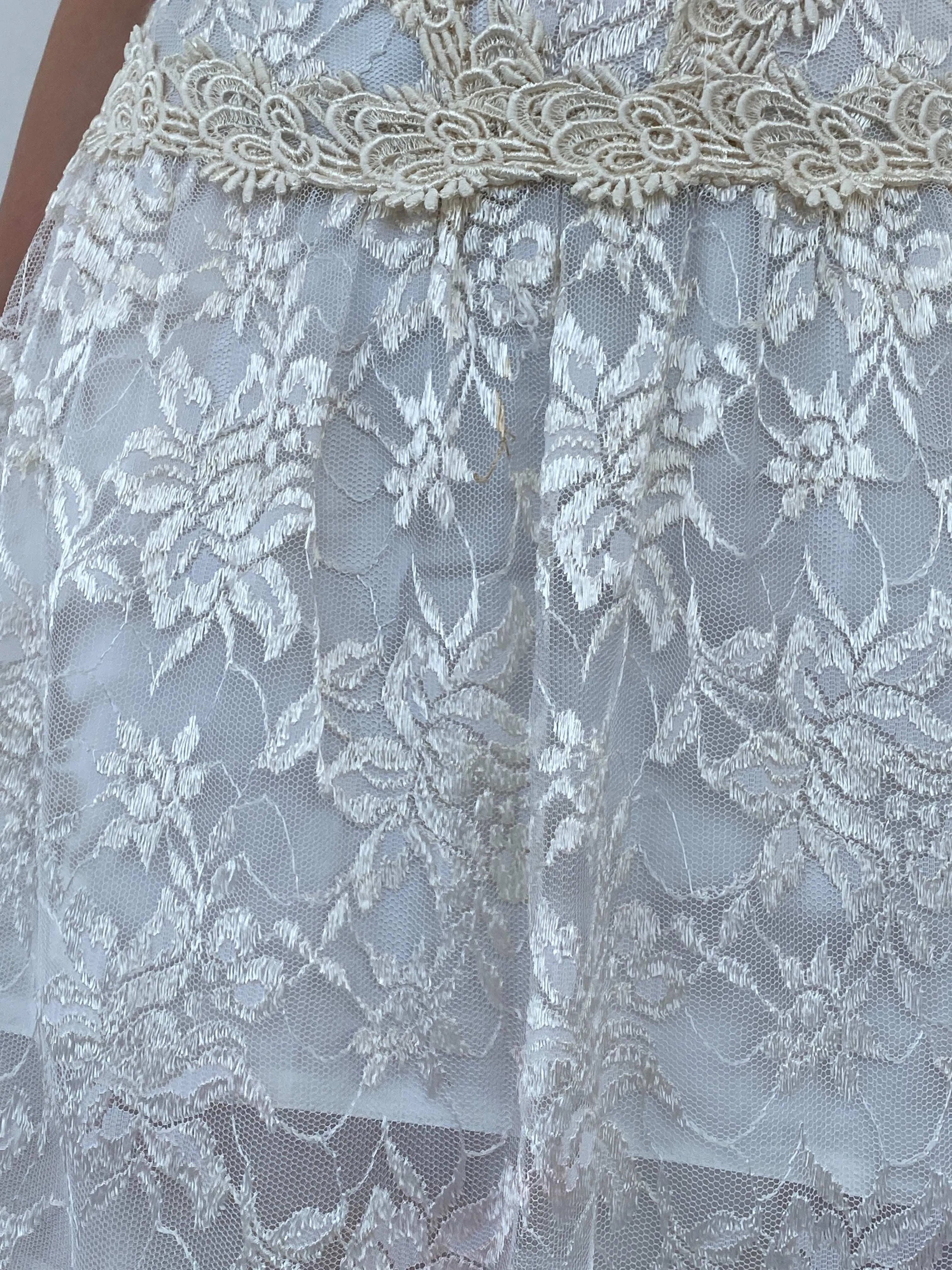 Vintage 1980‘s Art Deco Floral Lace Midi Dress - S - Balagan Vintage Midi Dress 00s, 90s, dress, midi dress, Mira, rare find, Wedding Guest