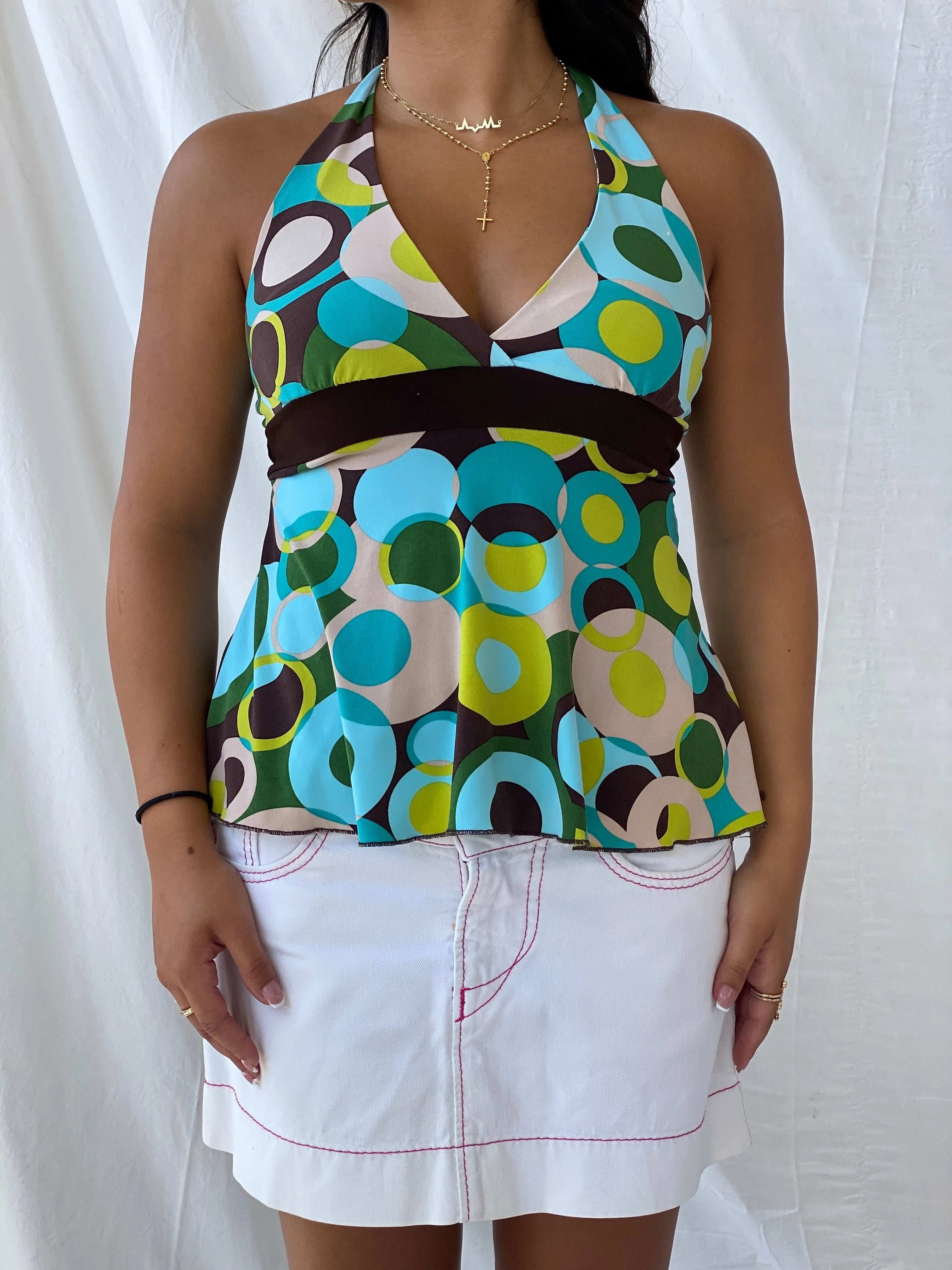 Vintage 2000s XXI Polka Dots Halter Top - S - Balagan Vintage Halter Top 00s, Deals, halter top, Lana, summer