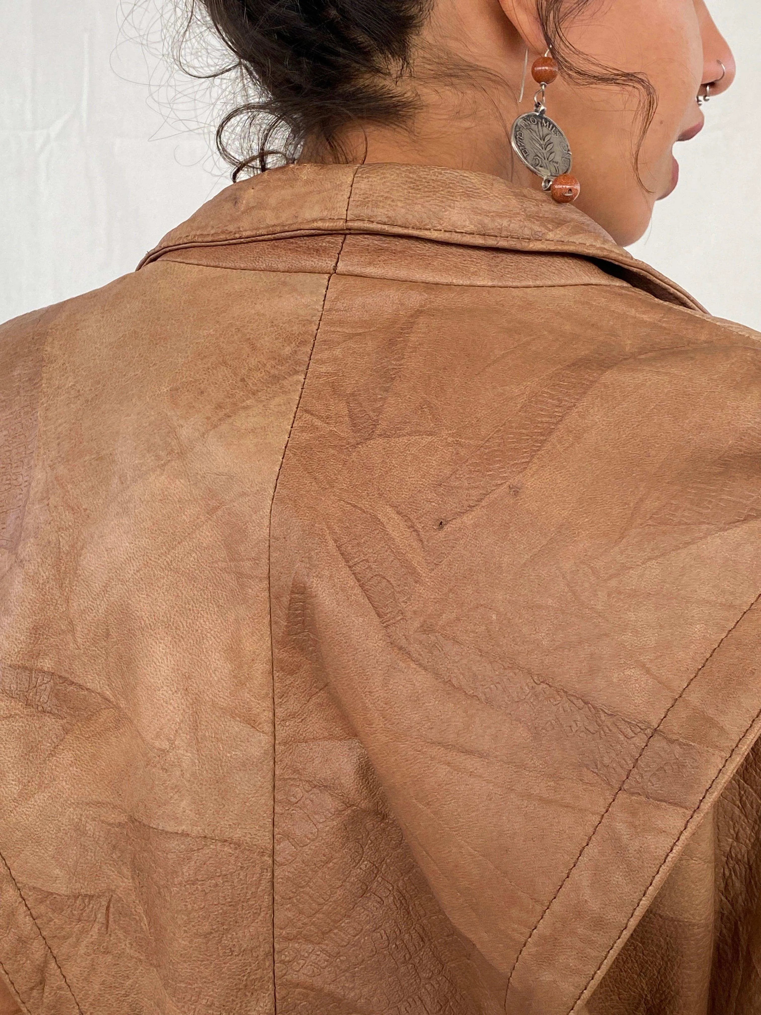 Vintage 80s Creazioni By Vinsen Genuine Leather Jacket - Balagan Vintage Leather Jacket 80s, 90s, Coats&Jackets, Deals, genuine leather, genuine leather jacket, Tojan