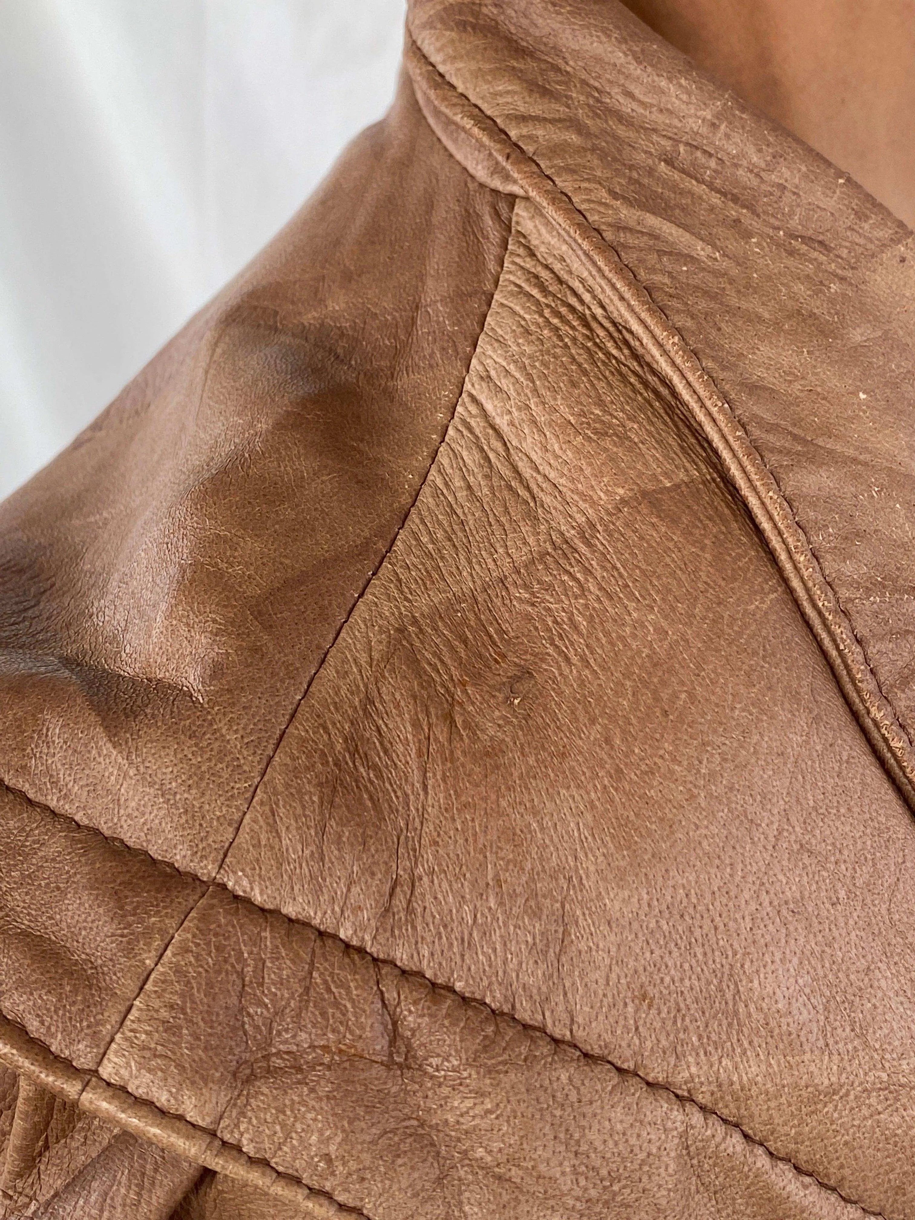 Vintage 80s Creazioni By Vinsen Genuine Leather Jacket - Balagan Vintage Leather Jacket 80s, 90s, Coats&Jackets, Deals, genuine leather, genuine leather jacket, Tojan