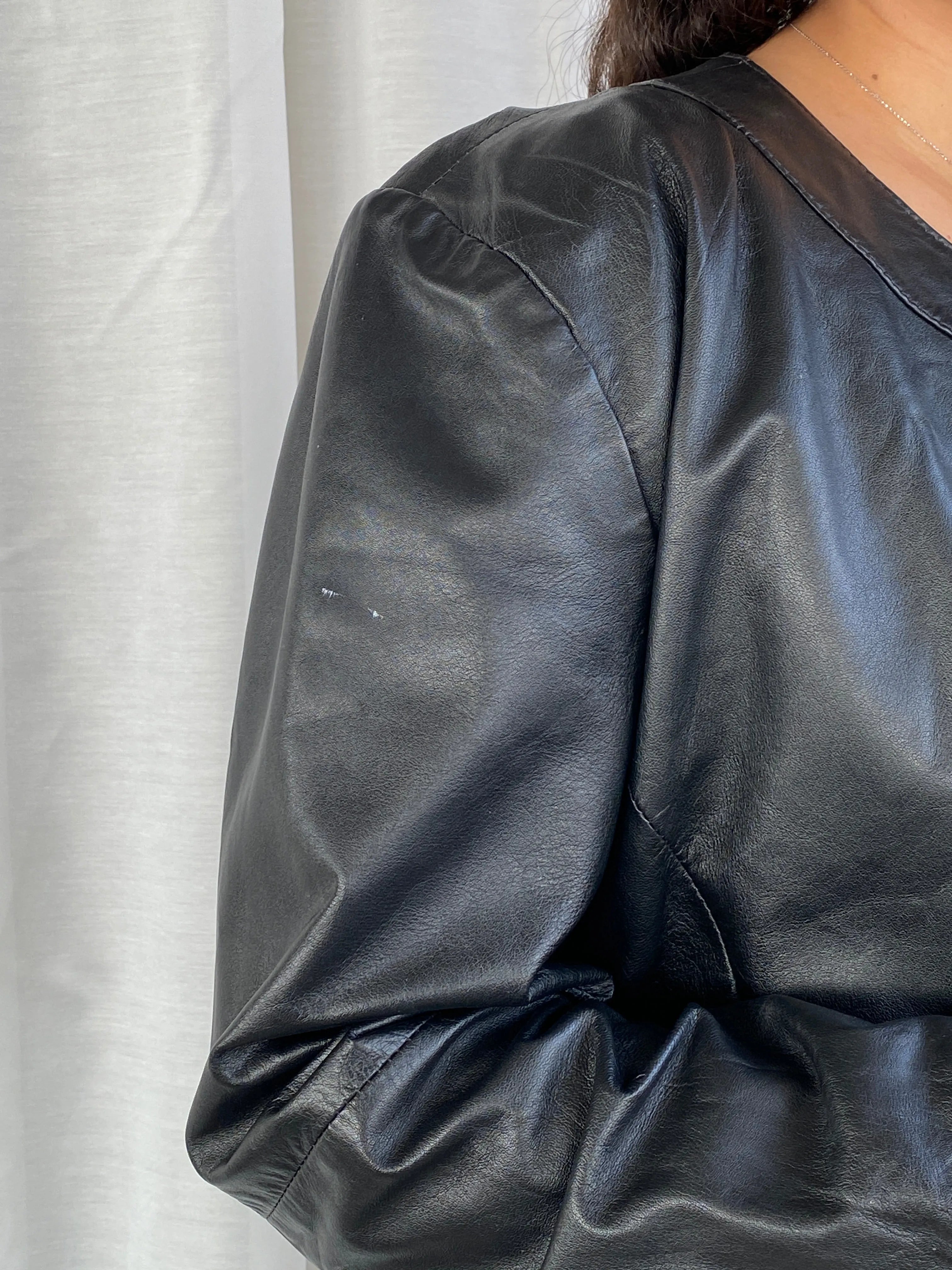 Vintage 80s GIORGIO MOBIANI Genuine Black Leather Jacket - L - Balagan Vintage Leather Jacket 80s, 90s, Coats&Jackets, Dina, genuine leather, genuine leather jacket, leather, leather jacket, vintage, vintage jacket, winter, Women's Leather Jackets
