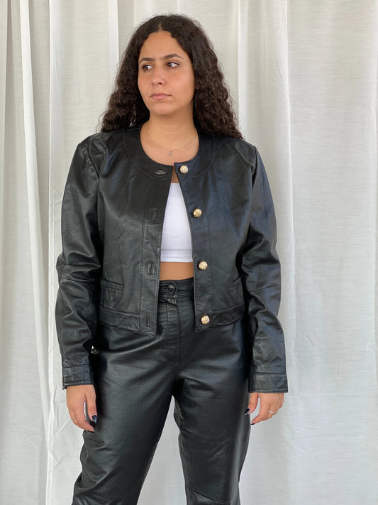Vintage 80s GIORGIO MOBIANI Genuine Black Leather Jacket - L - Balagan Vintage Leather Jacket 80s, 90s, Coats&Jackets, Dina, genuine leather, genuine leather jacket, leather, leather jacket, vintage, vintage jacket, winter, Women's Leather Jackets