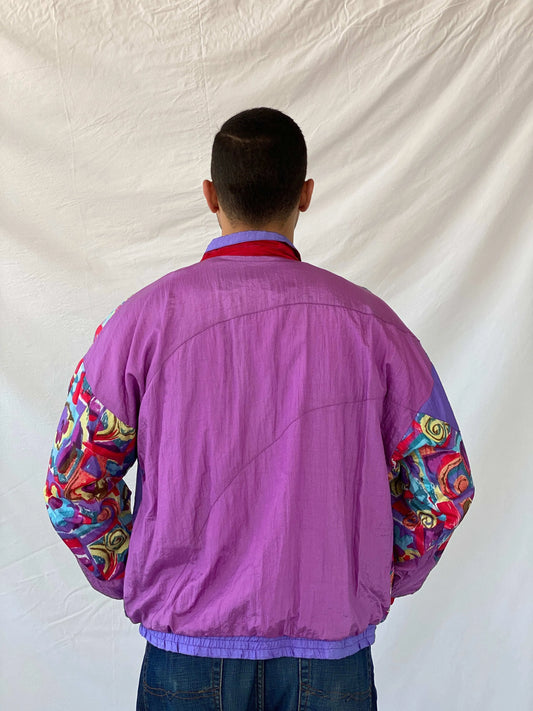 Vintage 80s/90s Profile Multi-Colored Windbreaker Jacket - L - Balagan Vintage Windbreaker Jacket 80s, 90s, Ramez, vintage windbreaker, windbreaker, windbreaker jacket