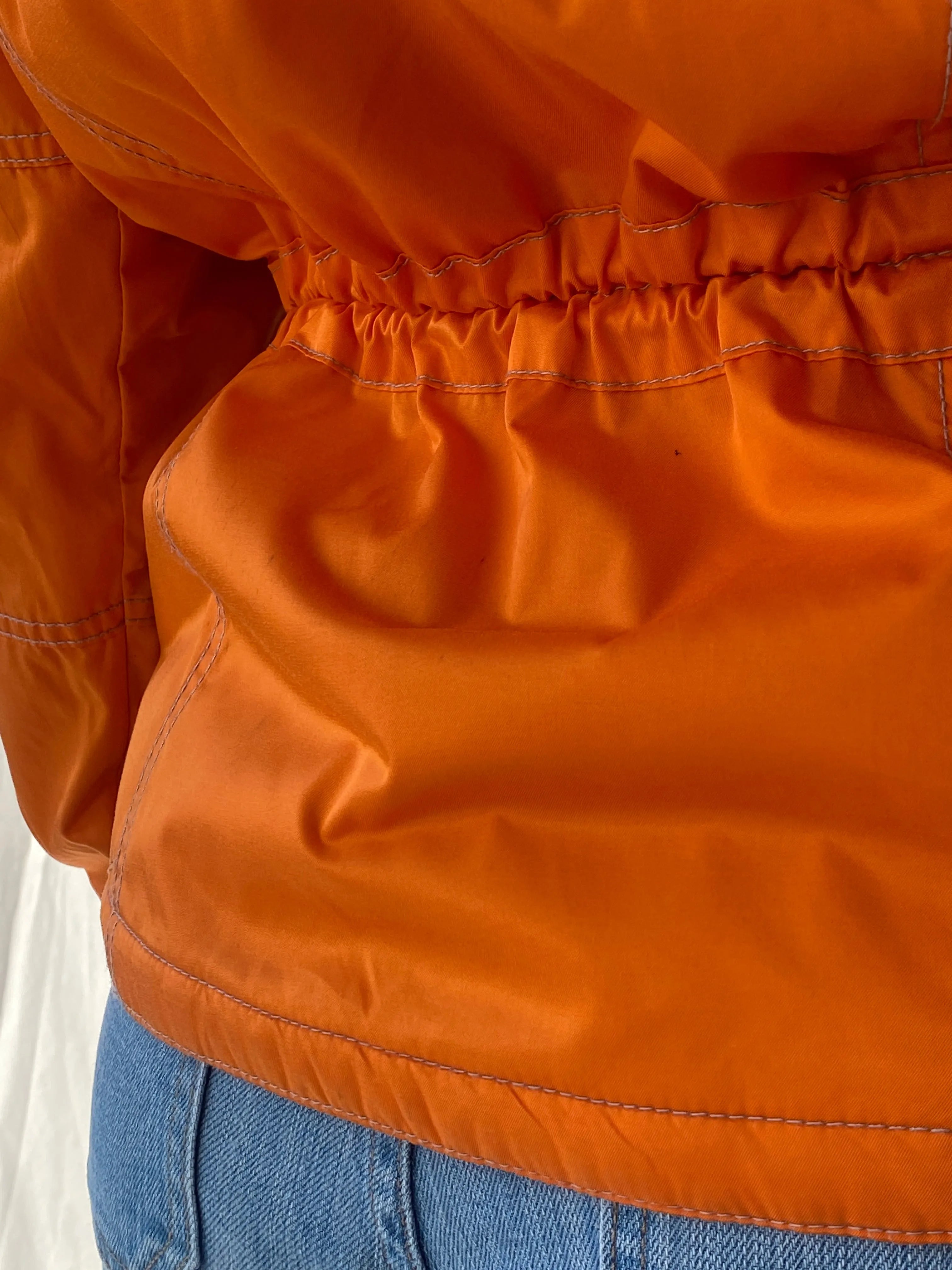 Vintage 80s/90s Slazenger Ski Orange Gold Floral Embellished Puffer Jacket - L - Balagan Vintage Windbreaker Jacket 00s, Ayah, ski jacket, vintage, vintage windbreaker, windbreaker, windbreaker jacket, women