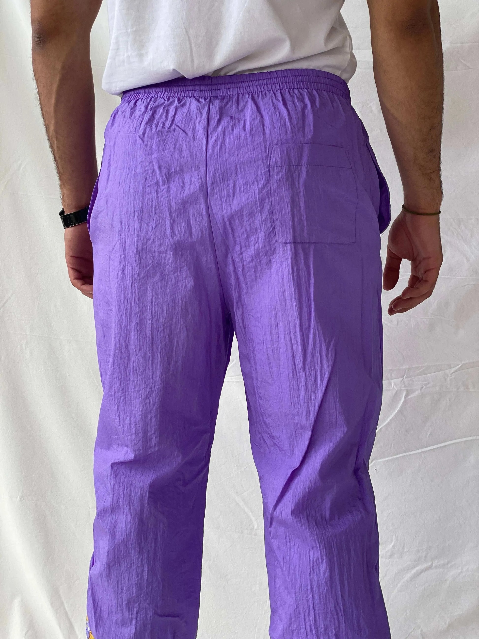 Vintage 80s/90s Sportswear Purple Windbreaker Track Pants - S - Balagan Vintage Track Pants 80s, 90s, Ramez, vintage pants, windbreaker, winter