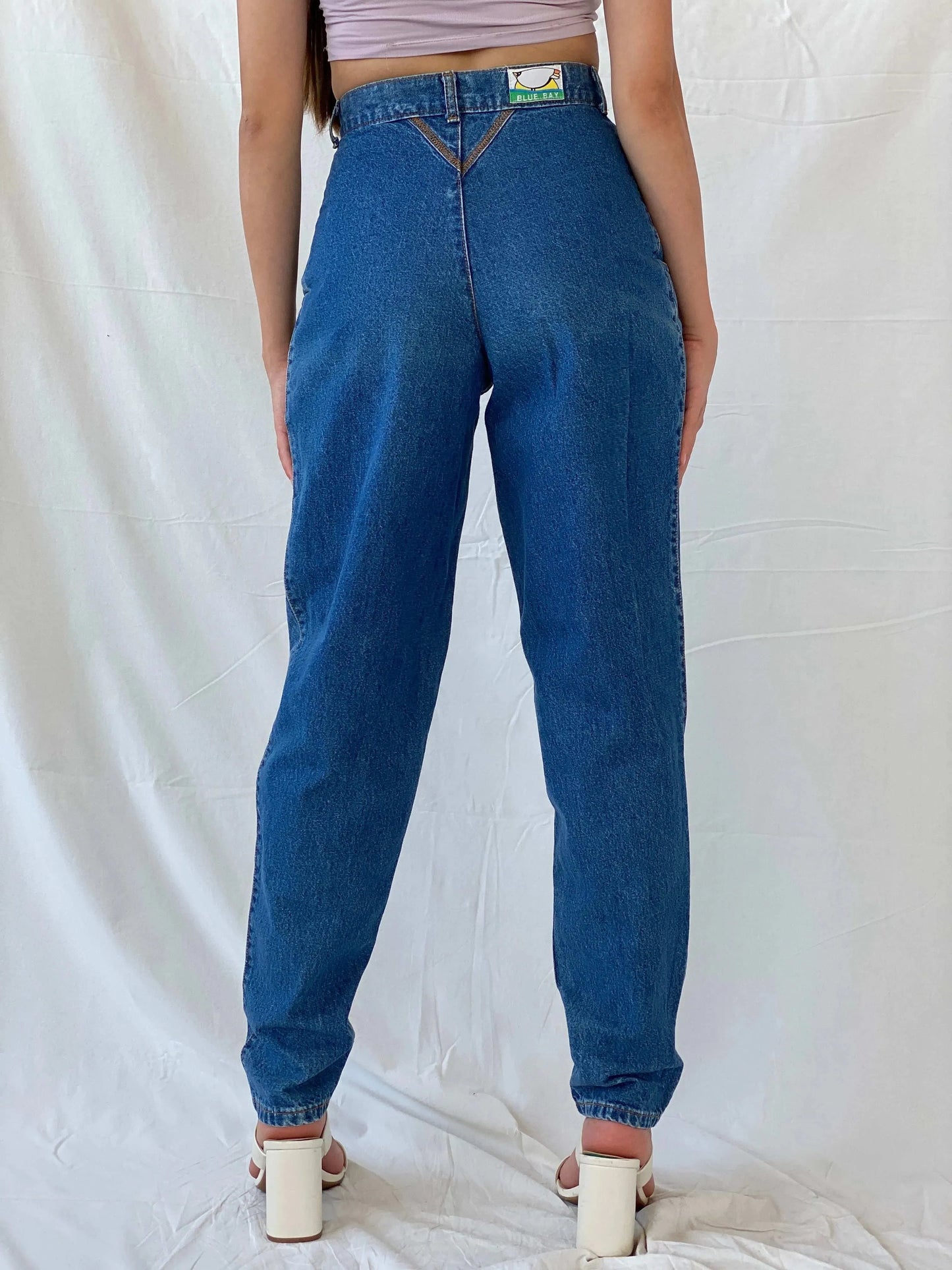 Vintage 90s Blue Bay High Waisted Jeans - Balagan Vintage Jeans 00s, 90s, denim, flare jeans, jeans, Mira