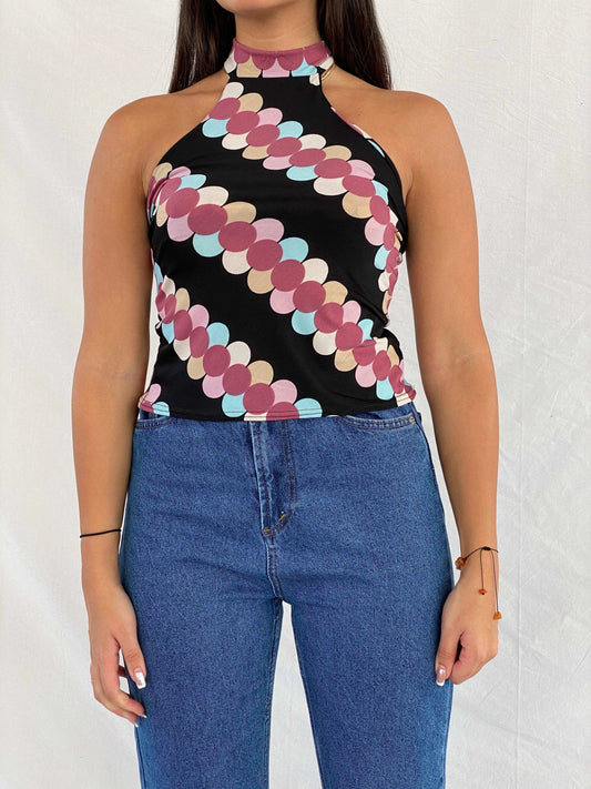 Vintage 90s Groovy EVITA Halter Top - Balagan Vintage Halter Top 00s, Deals, groovy, halter top, Rama