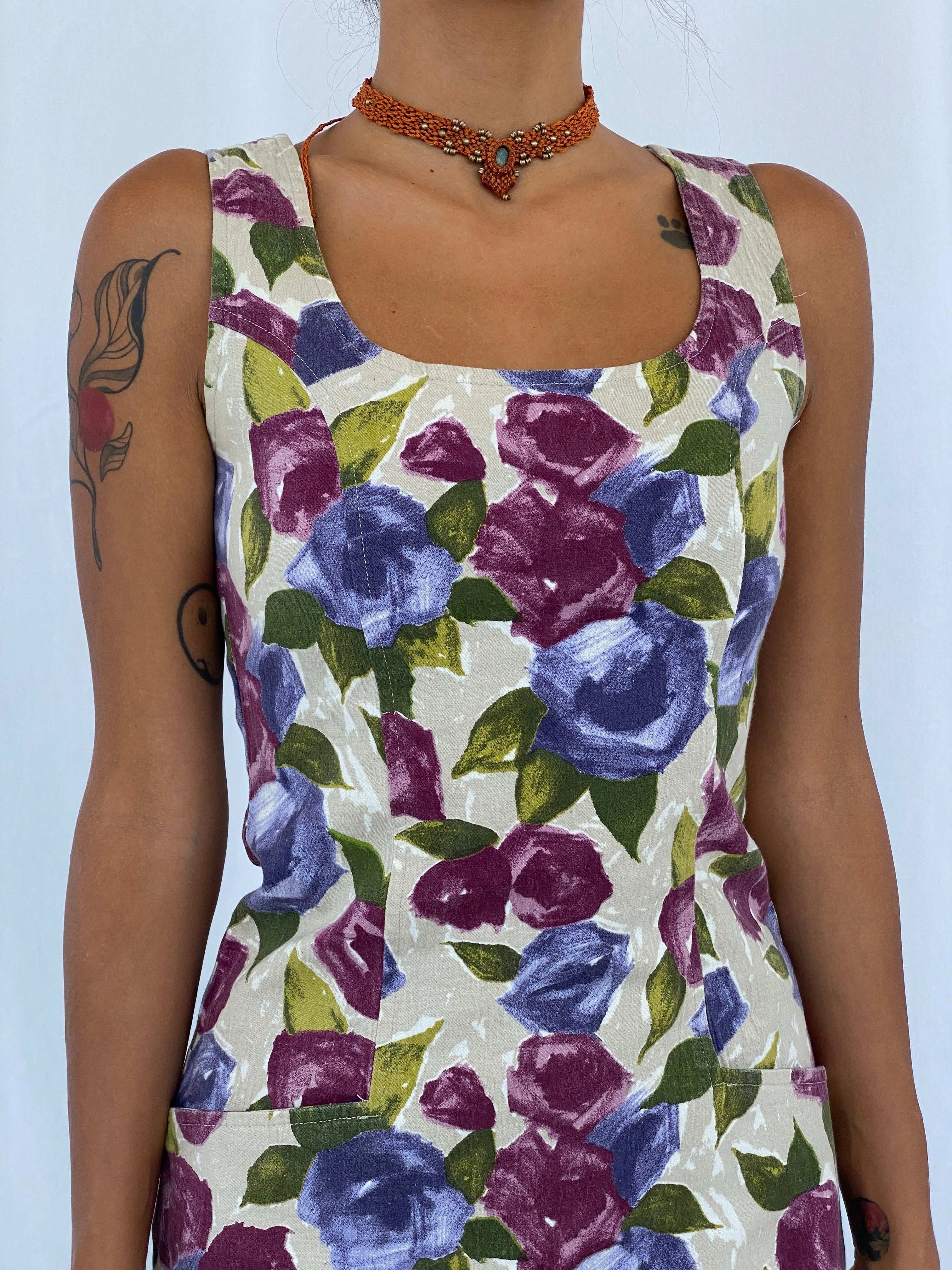 Vintage 90s Hennes Collection Floral Mini Dress - Size XS - Balagan Vintage Mini Dress 00s, Mini Dress, Tojan