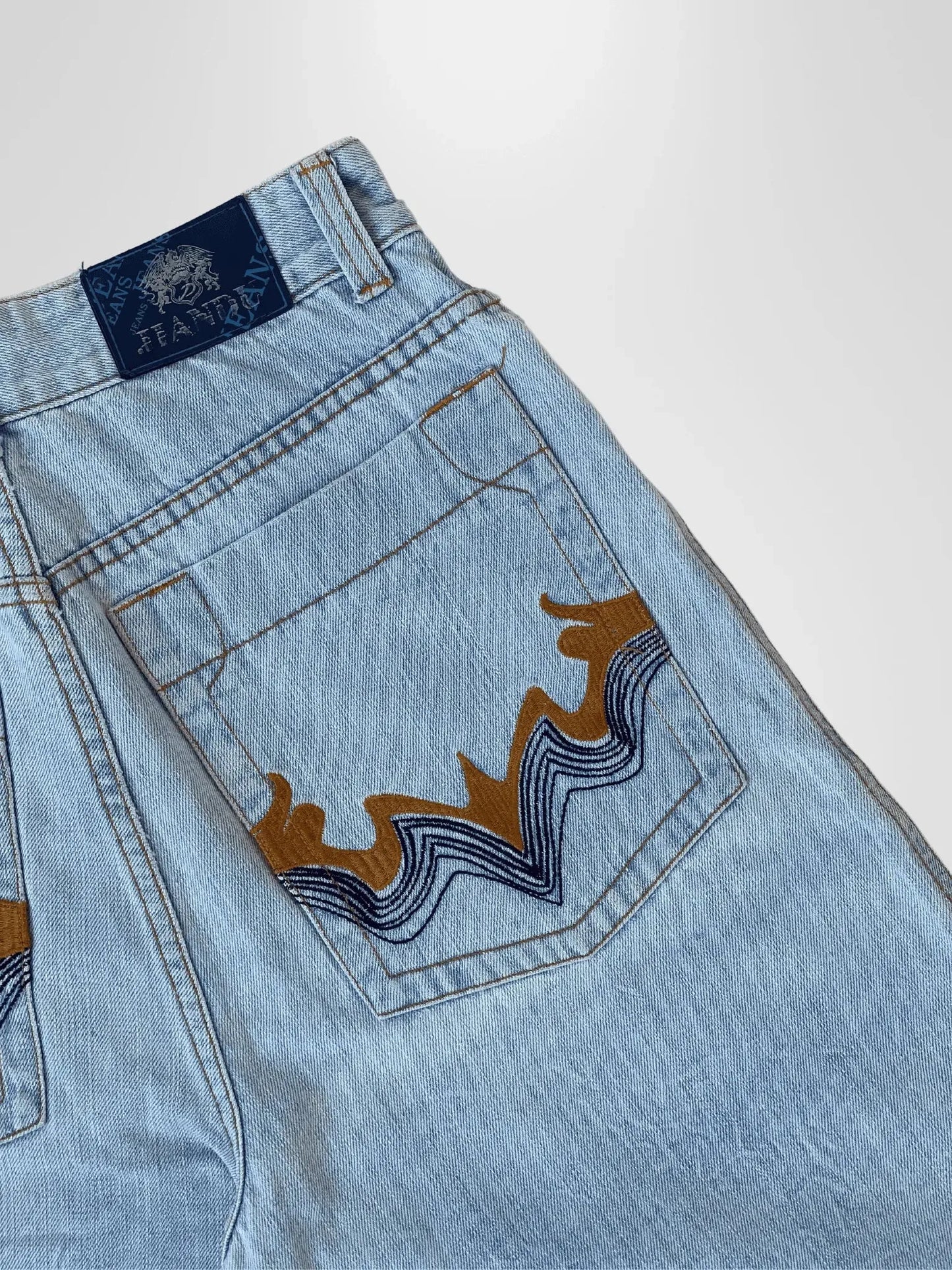 Vintage 90s Jlandu Knee-Length Denim Shorts - Balagan Vintage Shorts 00s, denim, jeans, shorts