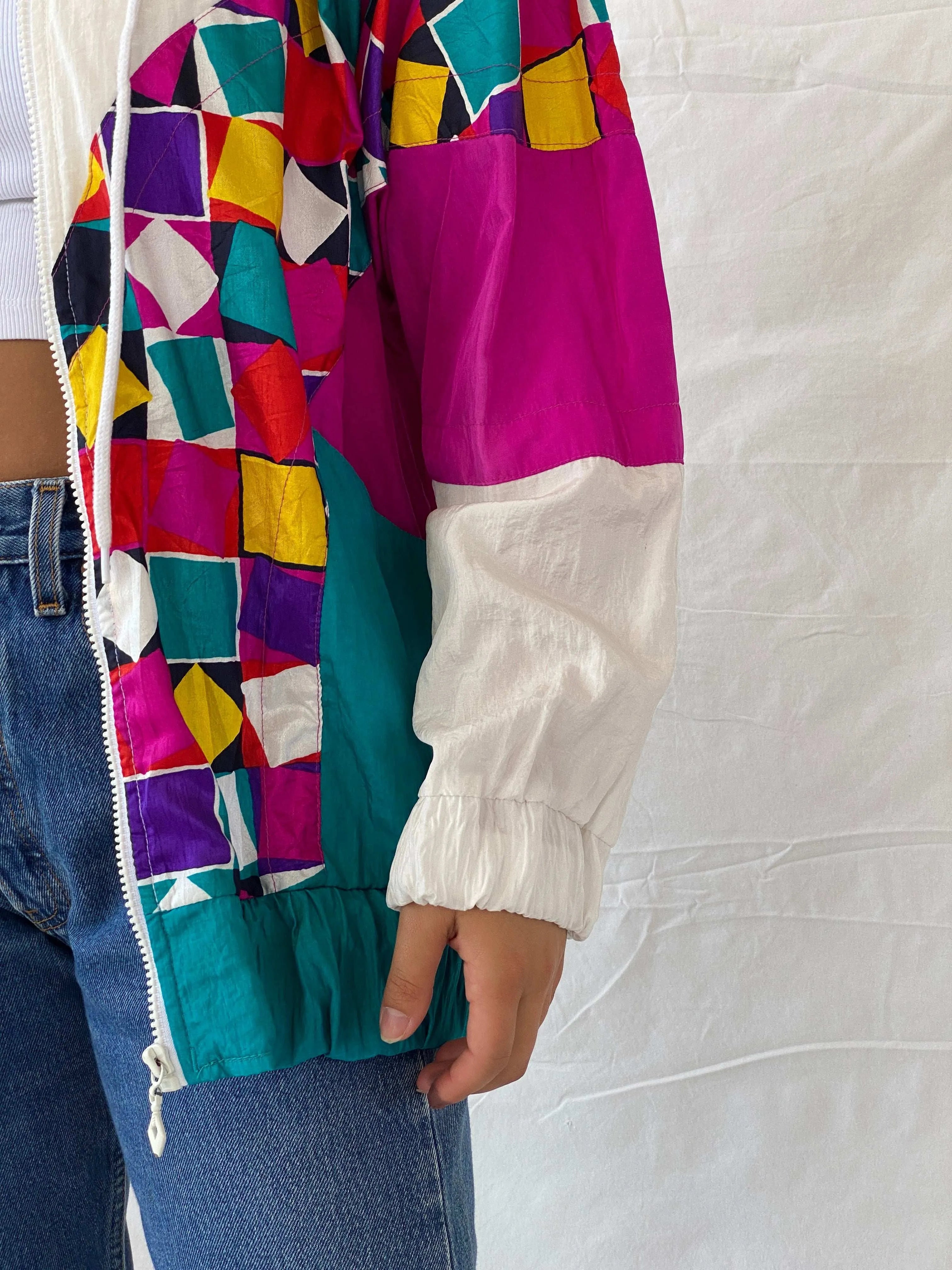 Vintage 90s Lavon Multicolored Windbreaker Jacket - S - Balagan Vintage Windbreaker Jacket 80s, 90s, Lana, vintage windbreaker, windbreaker, windbreaker jacket, winter