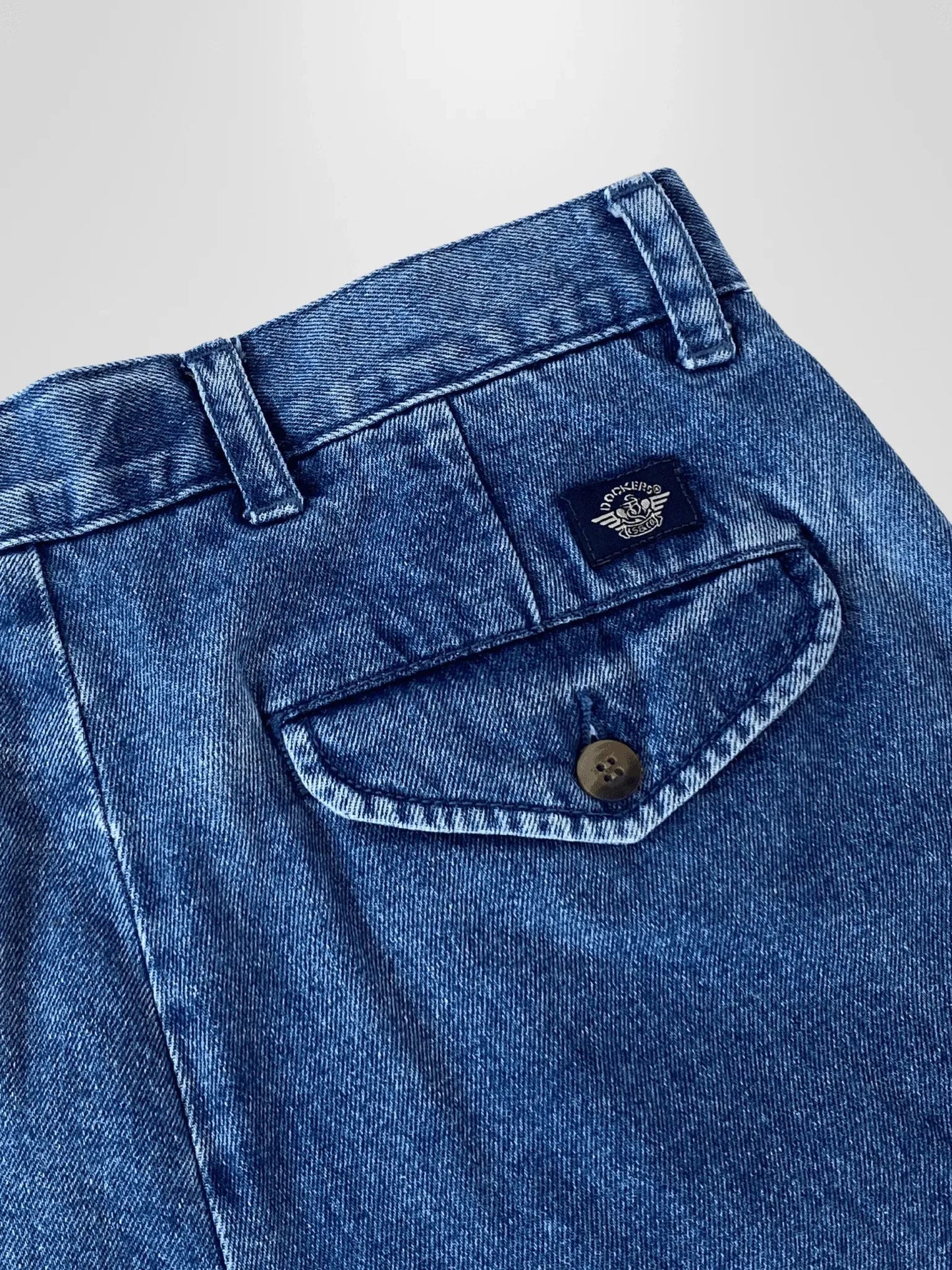 Vintage 90s Men’s Dockers Blue Denim Shorts - 30 - Balagan Vintage Shorts 90s, denim, jeans, shorts