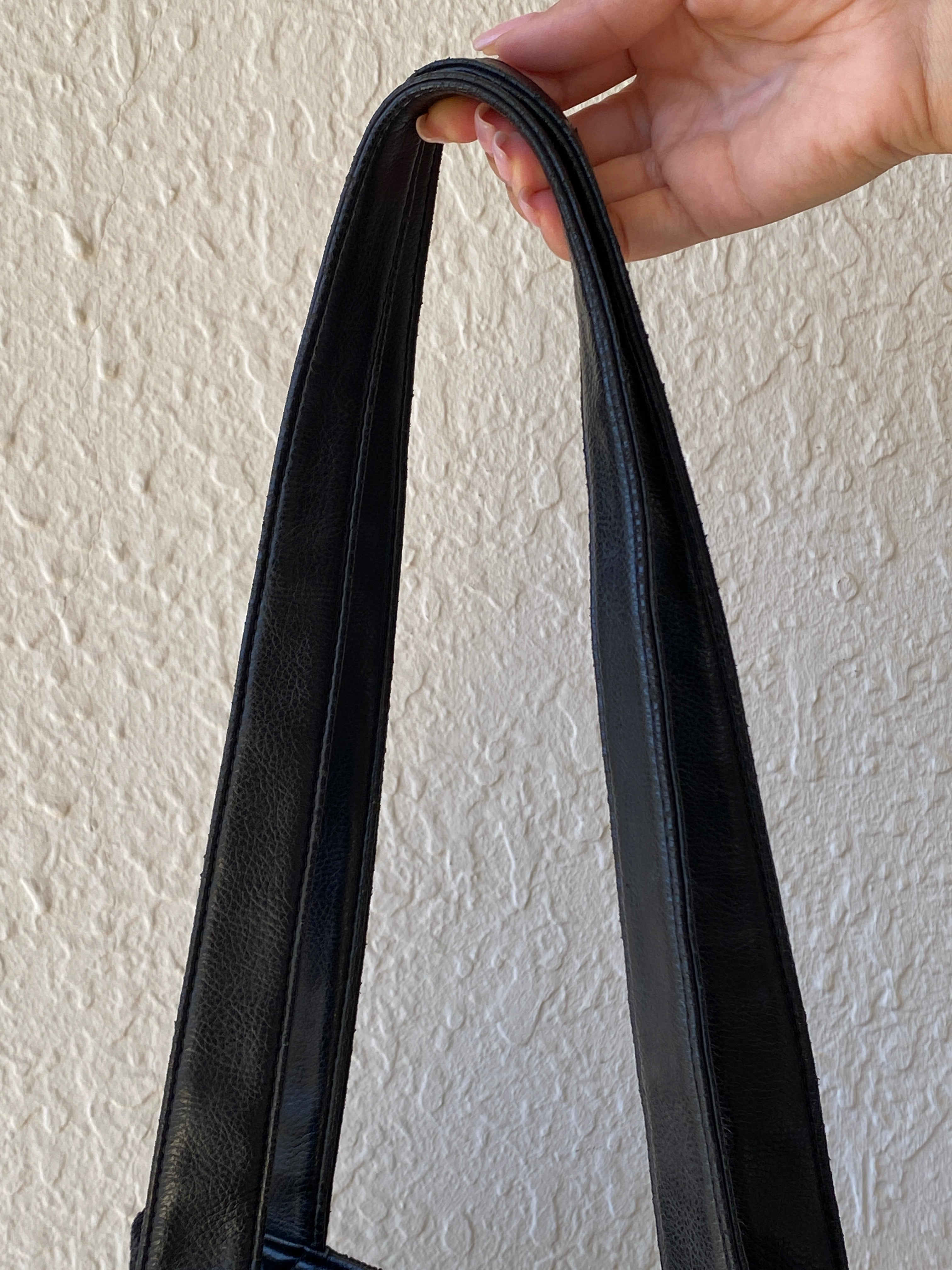 Vintage 90s Nine West Black Canvas Women’s Shoulder Bucket Bag - Balagan Vintage Handbags 00s, 90s, bag, NEW IN, shoulder bag, Y2K