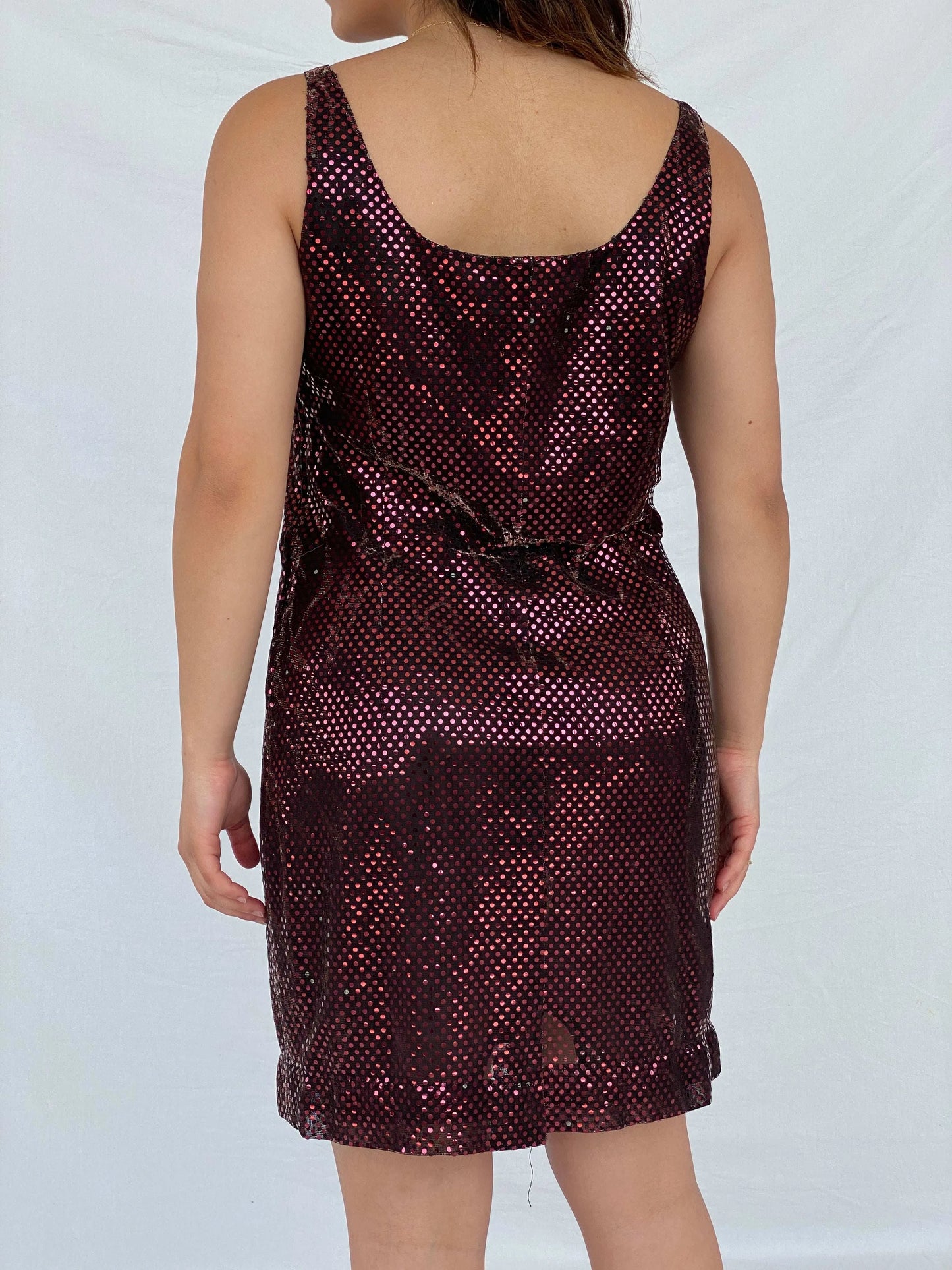 Vintage 90s Sequined Mesh Party Dress Set - Size L - Balagan Vintage Midi Dress 90s, 90s dress, dress, Lana, vintage dress