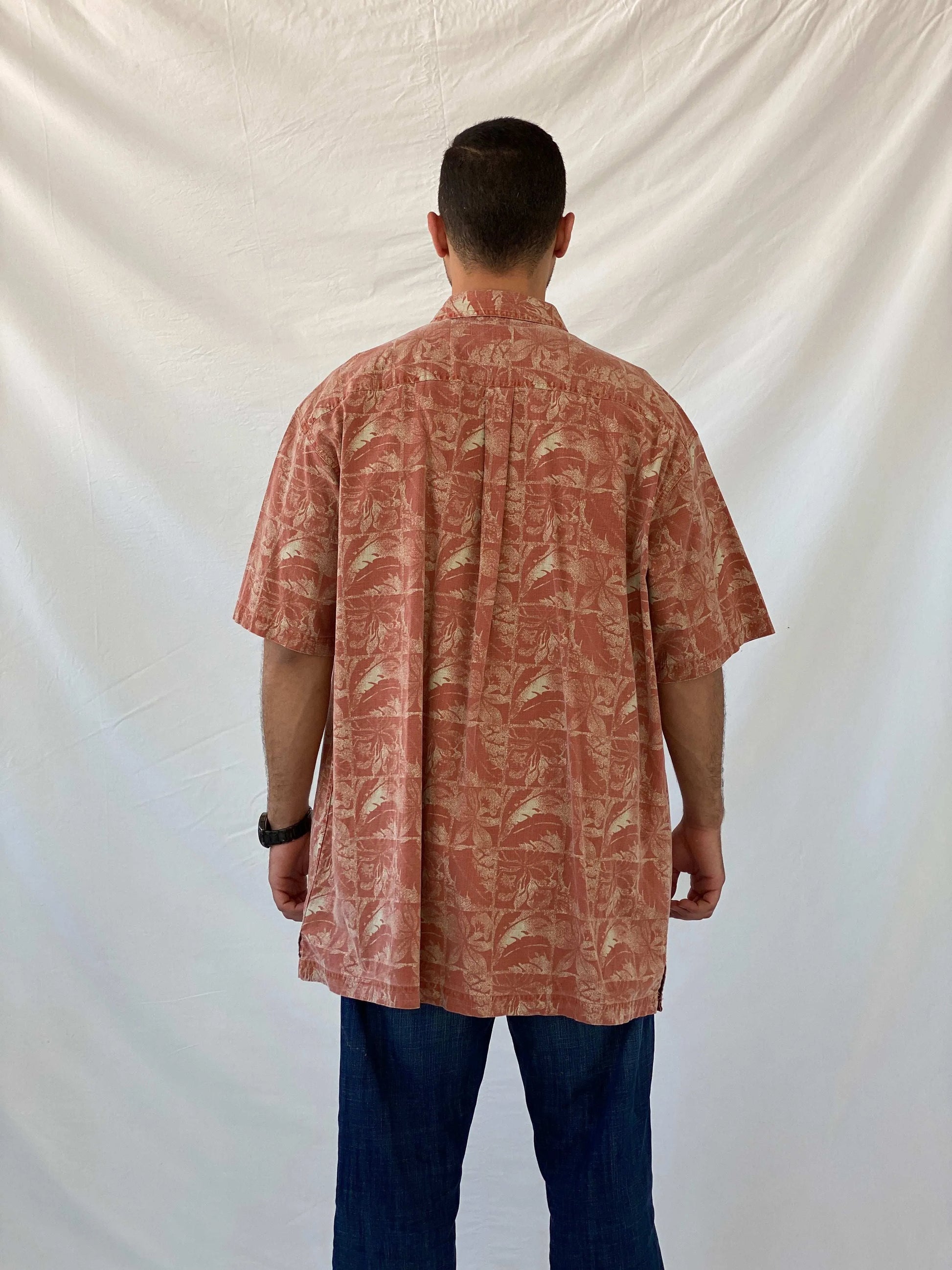 Vintage 90s St. Johns Bay Hawaiian Cotton Men’s Button-Up Shirt - 2XL - Balagan Vintage Half Sleeve Shirt 90s, half sleeve shirt, Hawaiian shirt, mens shirt, printed shirt, Ramez, summer