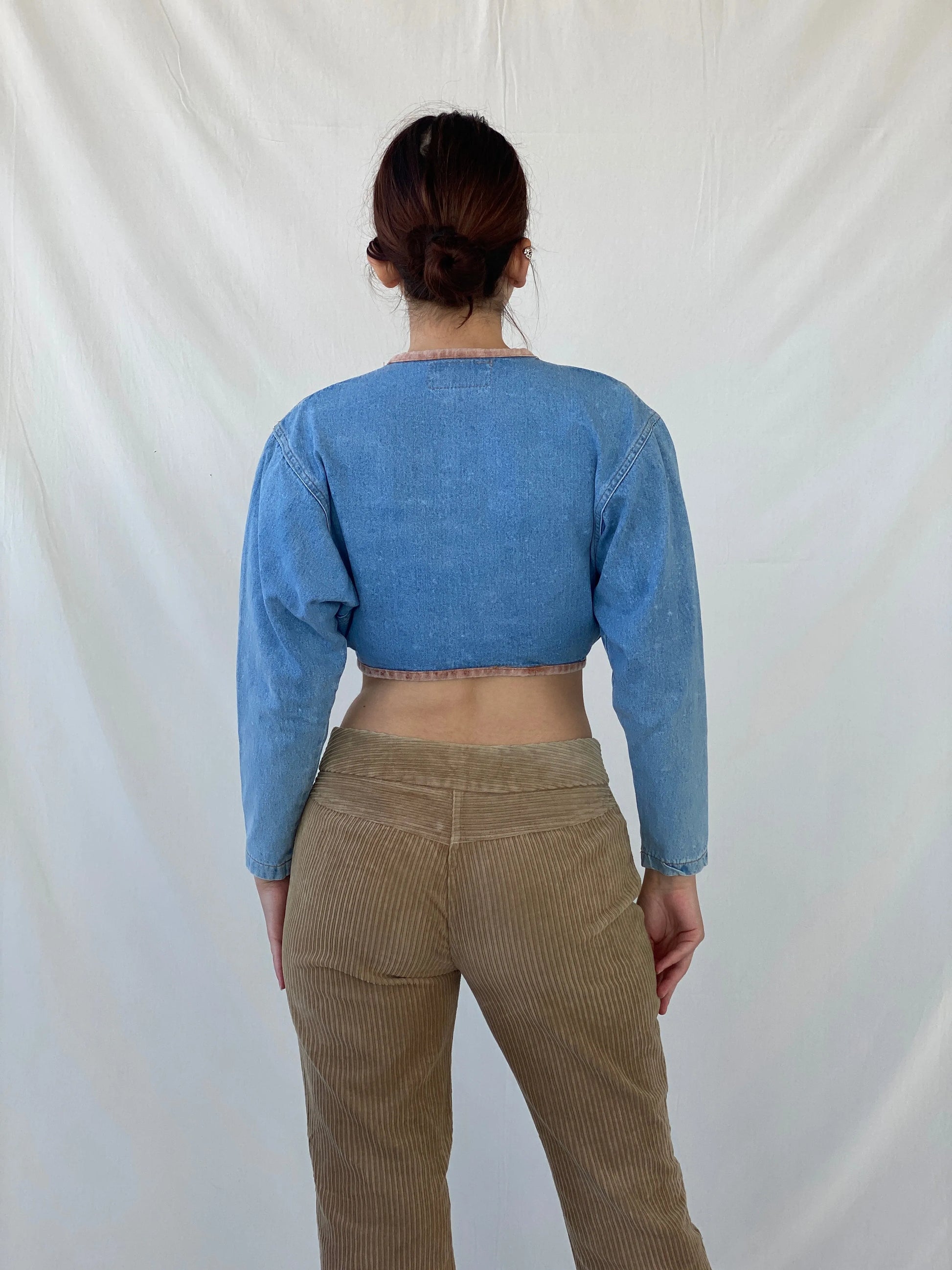 Vintage 90s Switch U.S.A Cropped Denim Jacket - S - Balagan Vintage Denim Jacket Ayah, Coats&Jackets, denim, denim jacket, denim top, Women's Denim Jackets