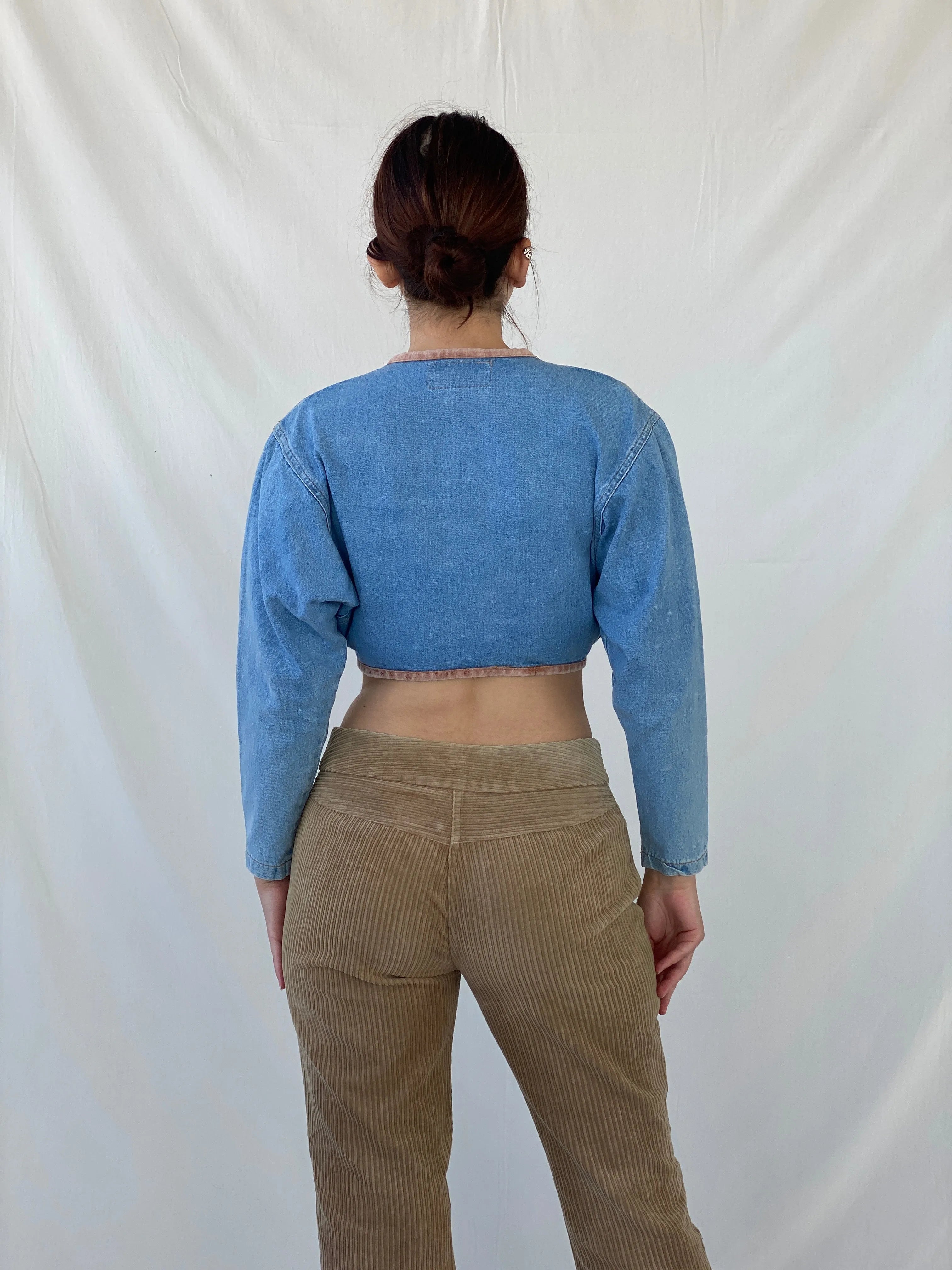 Vintage 90s Switch U.S.A Cropped Denim Jacket - S - Balagan Vintage Denim Jacket Ayah, Coats&Jackets, denim, denim jacket, denim top, Women's Denim Jackets