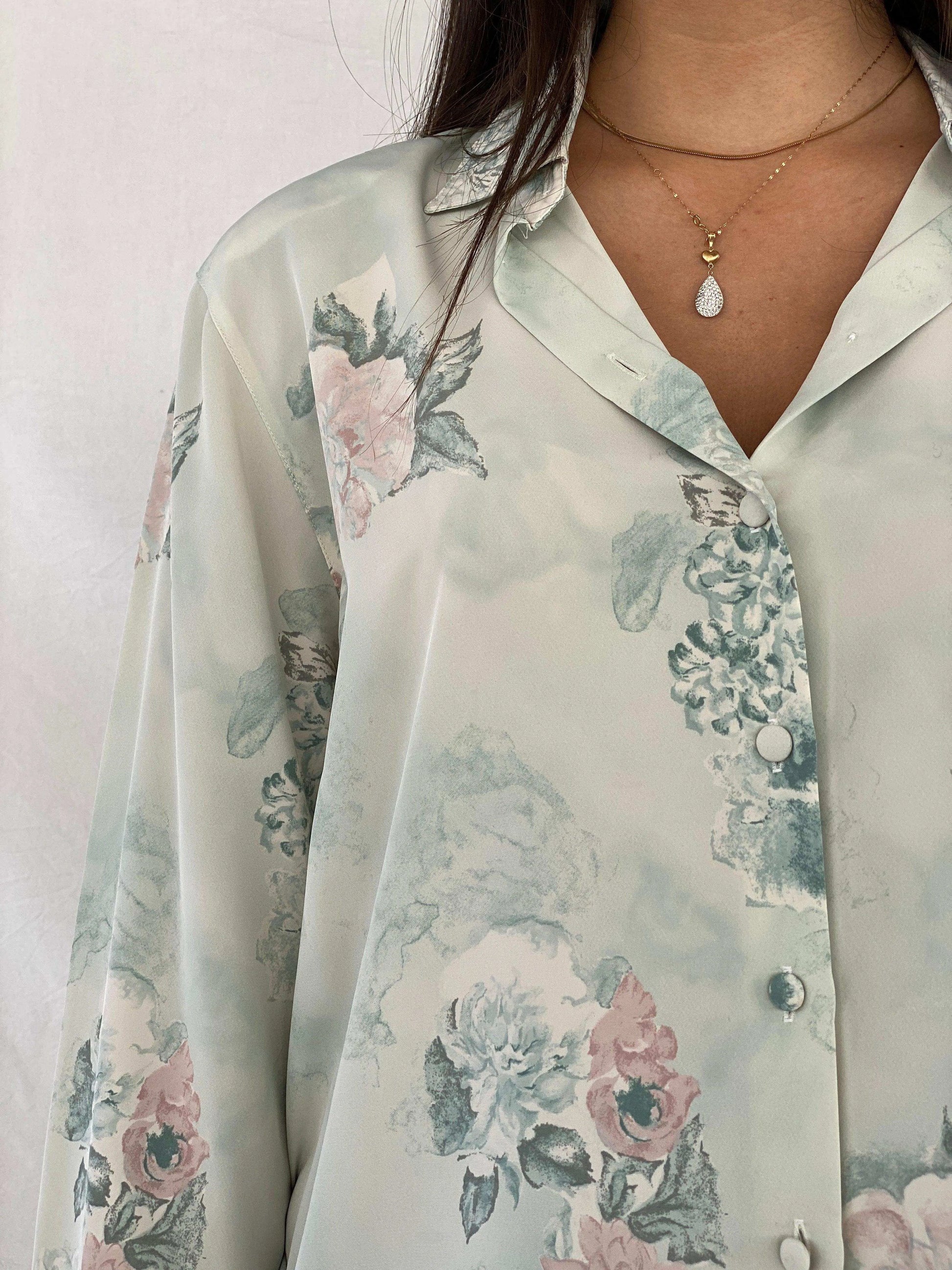 Vintage 90s UN JOUR AILLEURS Floral Shirt - Balagan Vintage Full Sleeve Shirt 00s, 90s, Deals, full sleeve shirt, Rama