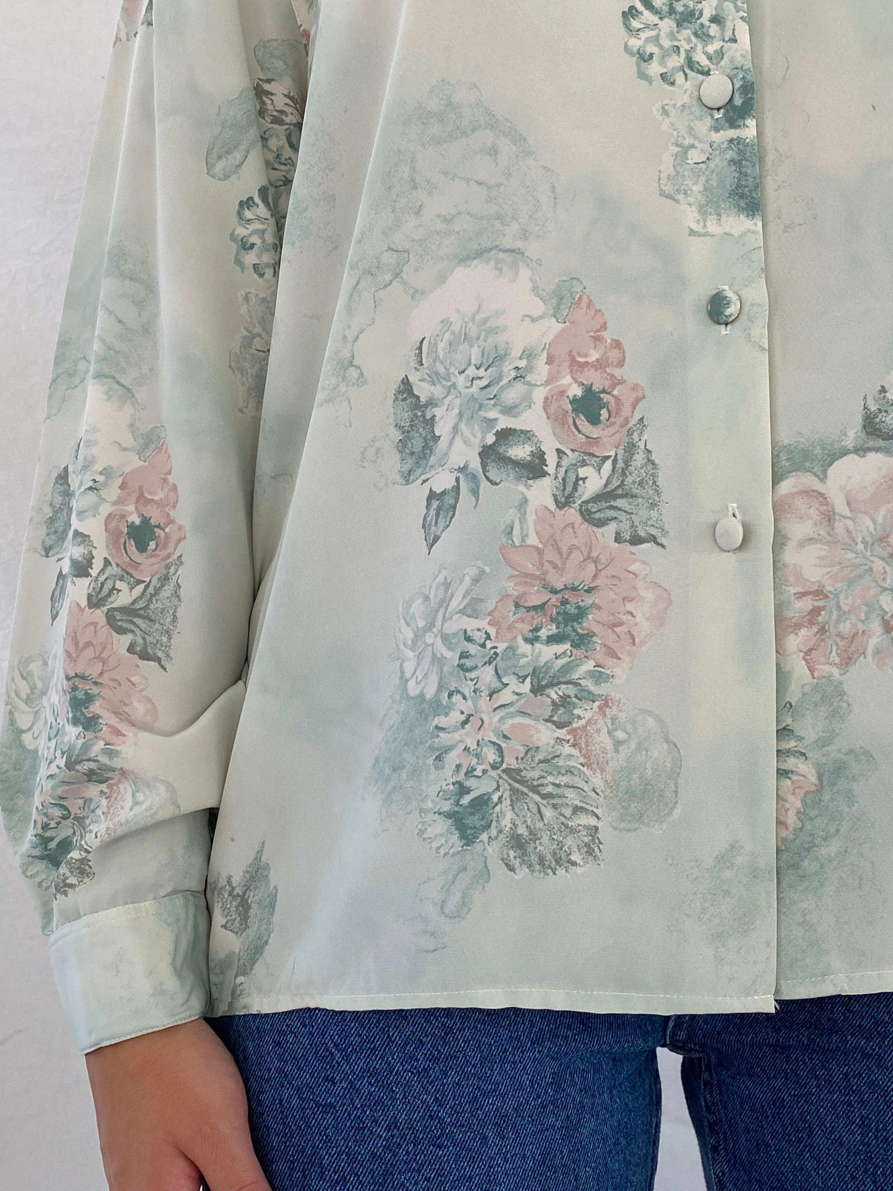 Vintage 90s UN JOUR AILLEURS Floral Shirt - Balagan Vintage Full Sleeve Shirt 00s, 90s, Deals, full sleeve shirt, Rama