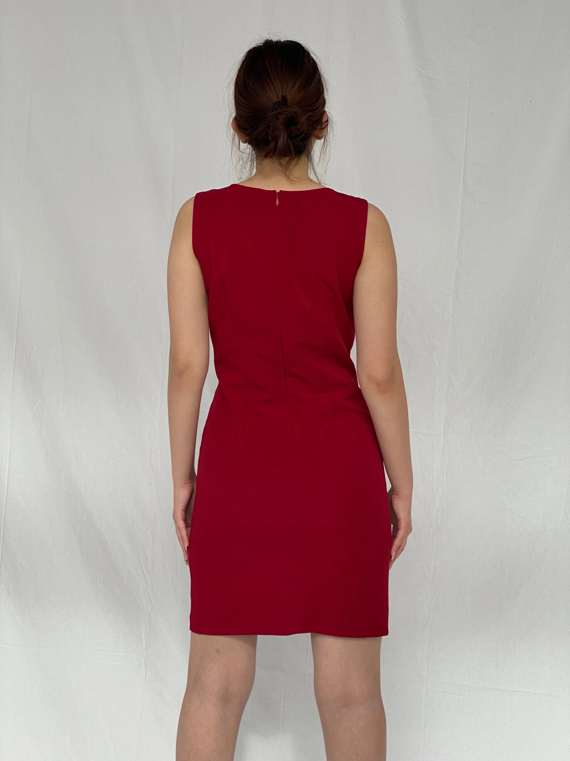 Vintage 90s YESSICA C&A Midi Red Sleeveless Dress - S - Balagan Vintage Midi Dress Ayah, dress, midi dress, Wedding Guest