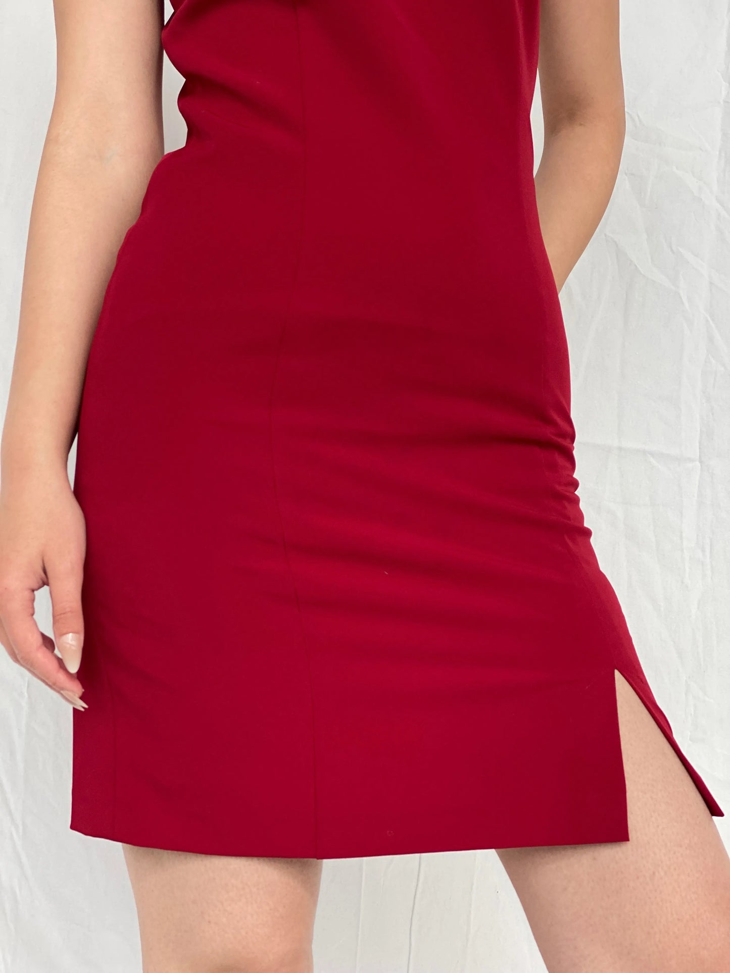 Vintage 90s YESSICA C&A Midi Red Sleeveless Dress - S - Balagan Vintage Midi Dress Ayah, dress, midi dress, Wedding Guest