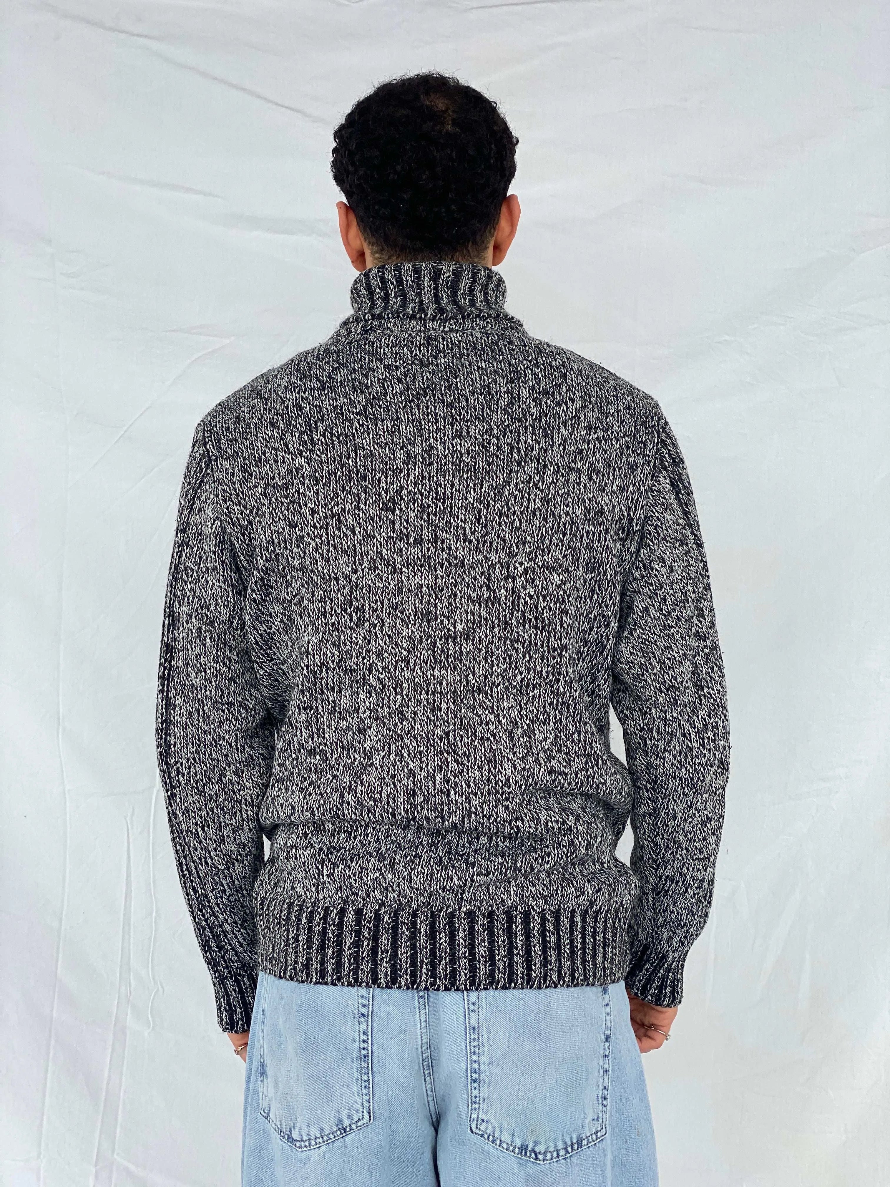 Vintage Almone Fore High Neck Gray Sweater - M - Balagan Vintage Sweater 80s, 90s, Abdullah, knitted sweater, winter