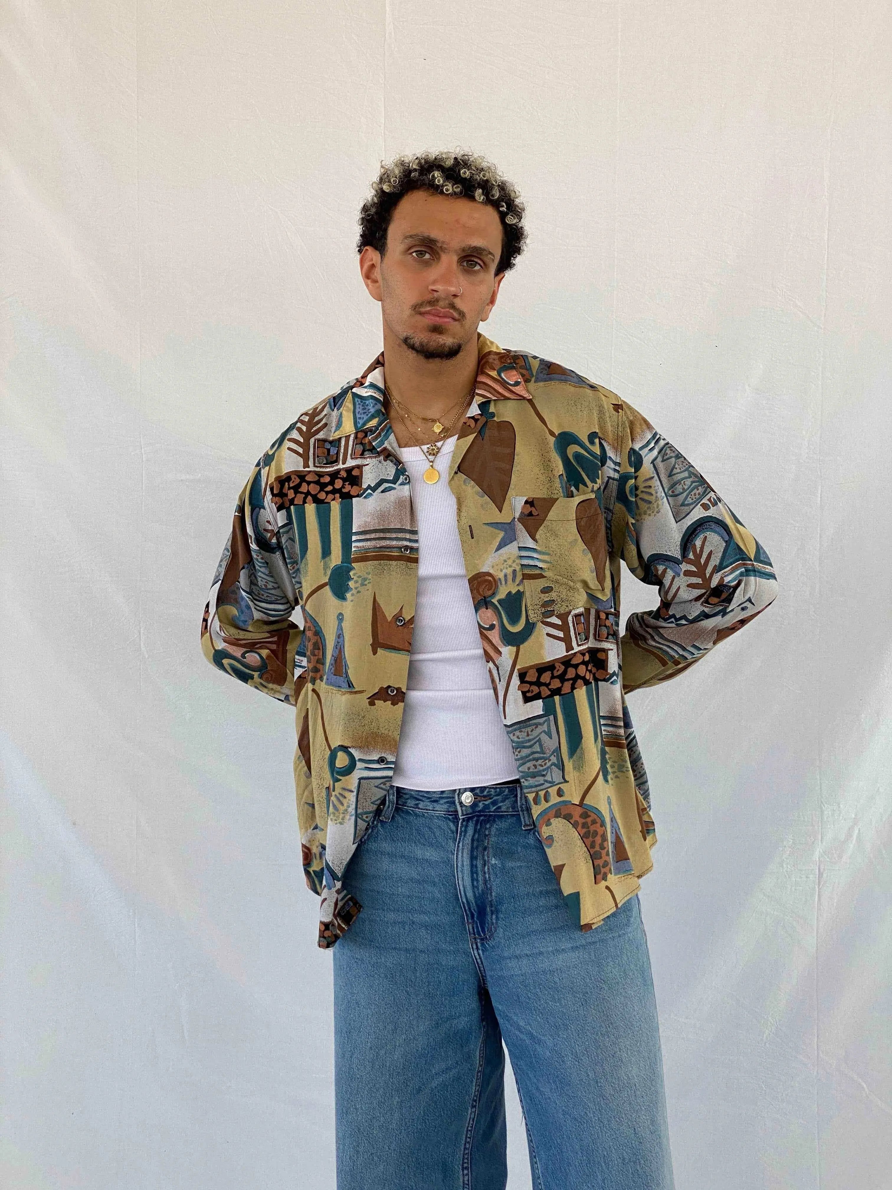 Vintage Angelo Litrico Shirt - Balagan Vintage Full Sleeve Shirt 00s, 90s, Abdullah, full sleeve shirt, men