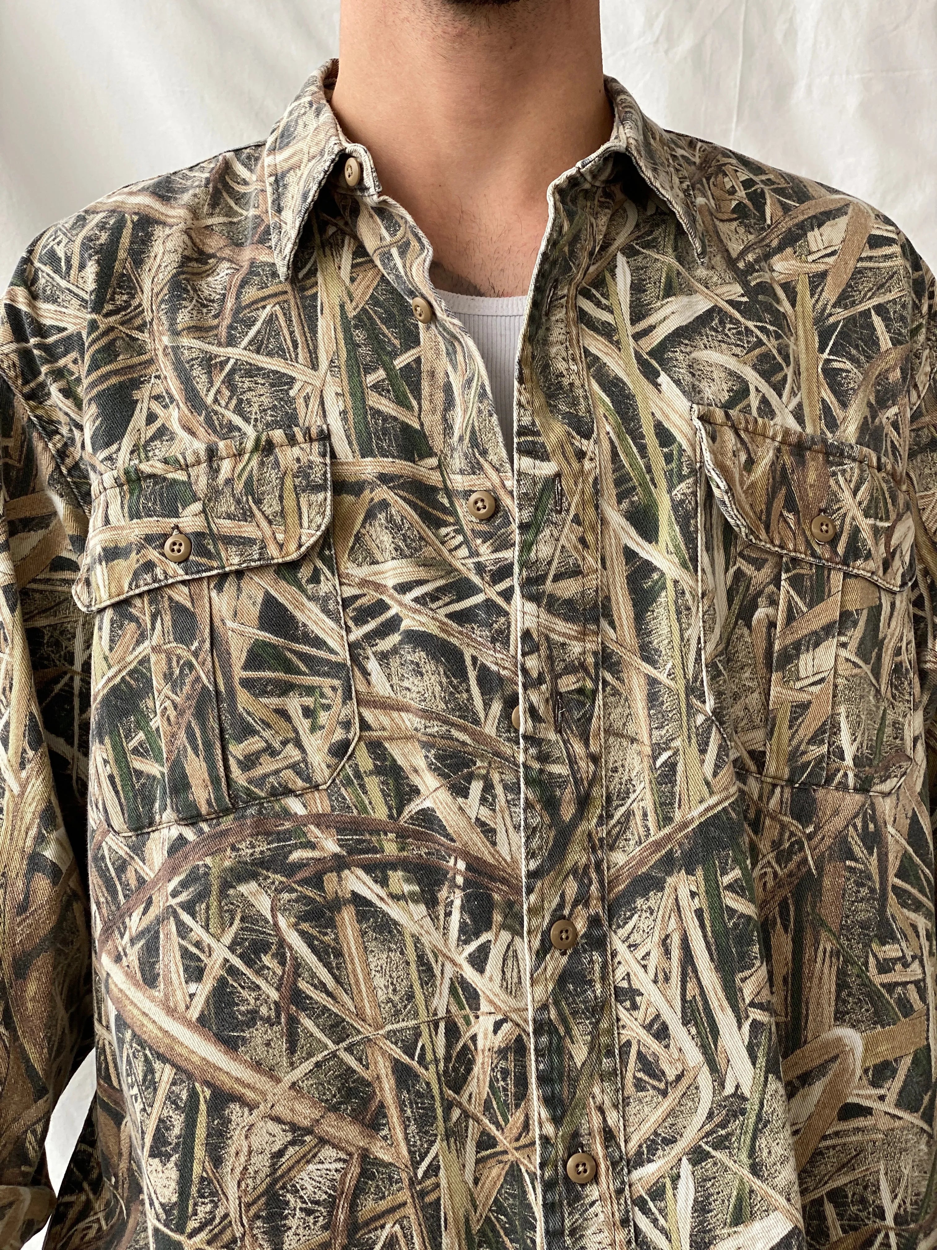 Vintage Cabela’s Men’s Camo Long Sleeve Button Down Camouflage Hunting Shirt - XL - Balagan Vintage Full sleeve Shirt 90s, full sleeve shirt, Hamza, mens shirt, printed shirt, winter