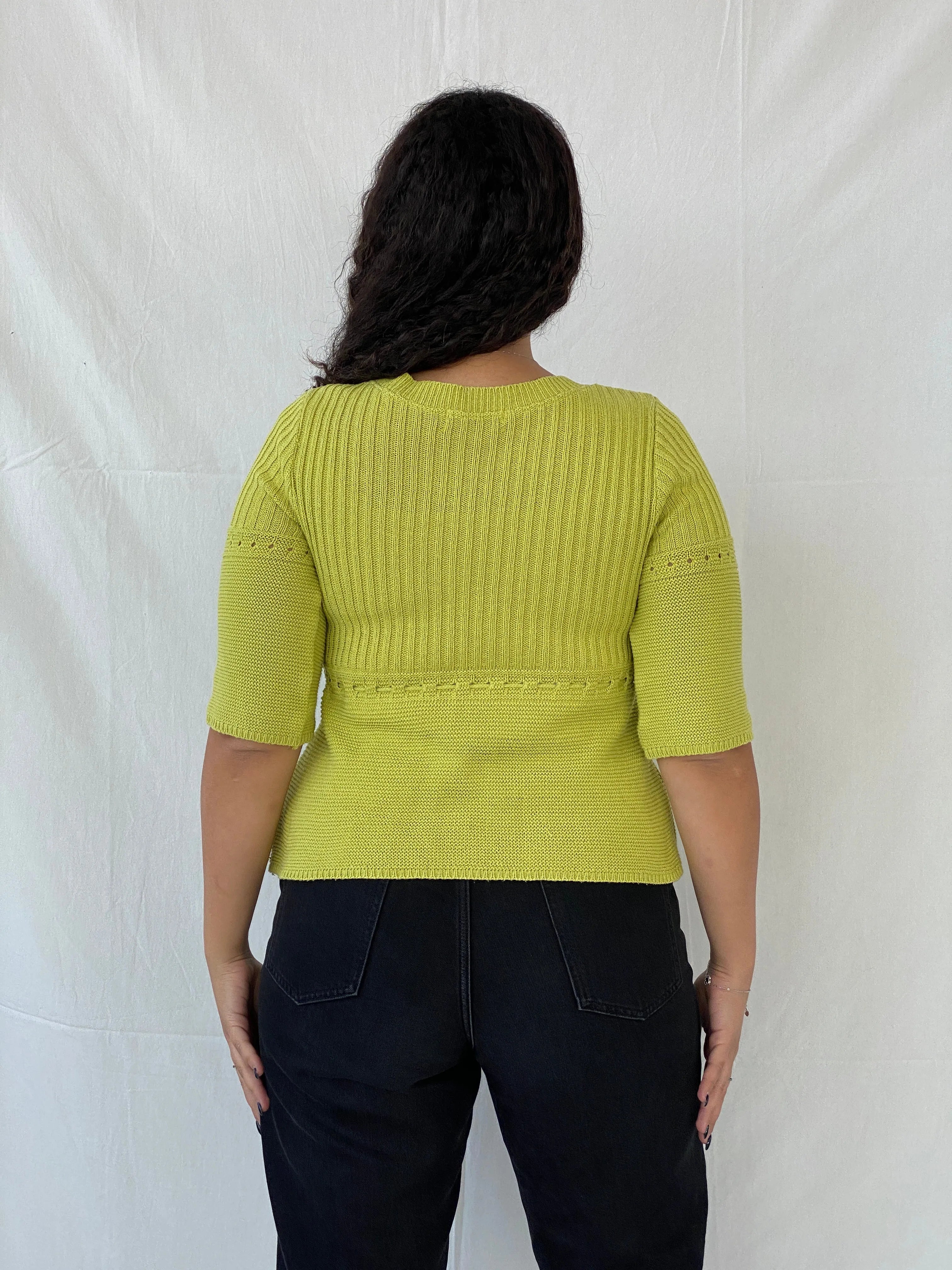 Vintage Cache Cache Green Knitted Cardigan - L - Balagan Vintage Cardigan 00s, 90s, cardigan, Dina, knit, knitted, knitted cardigan