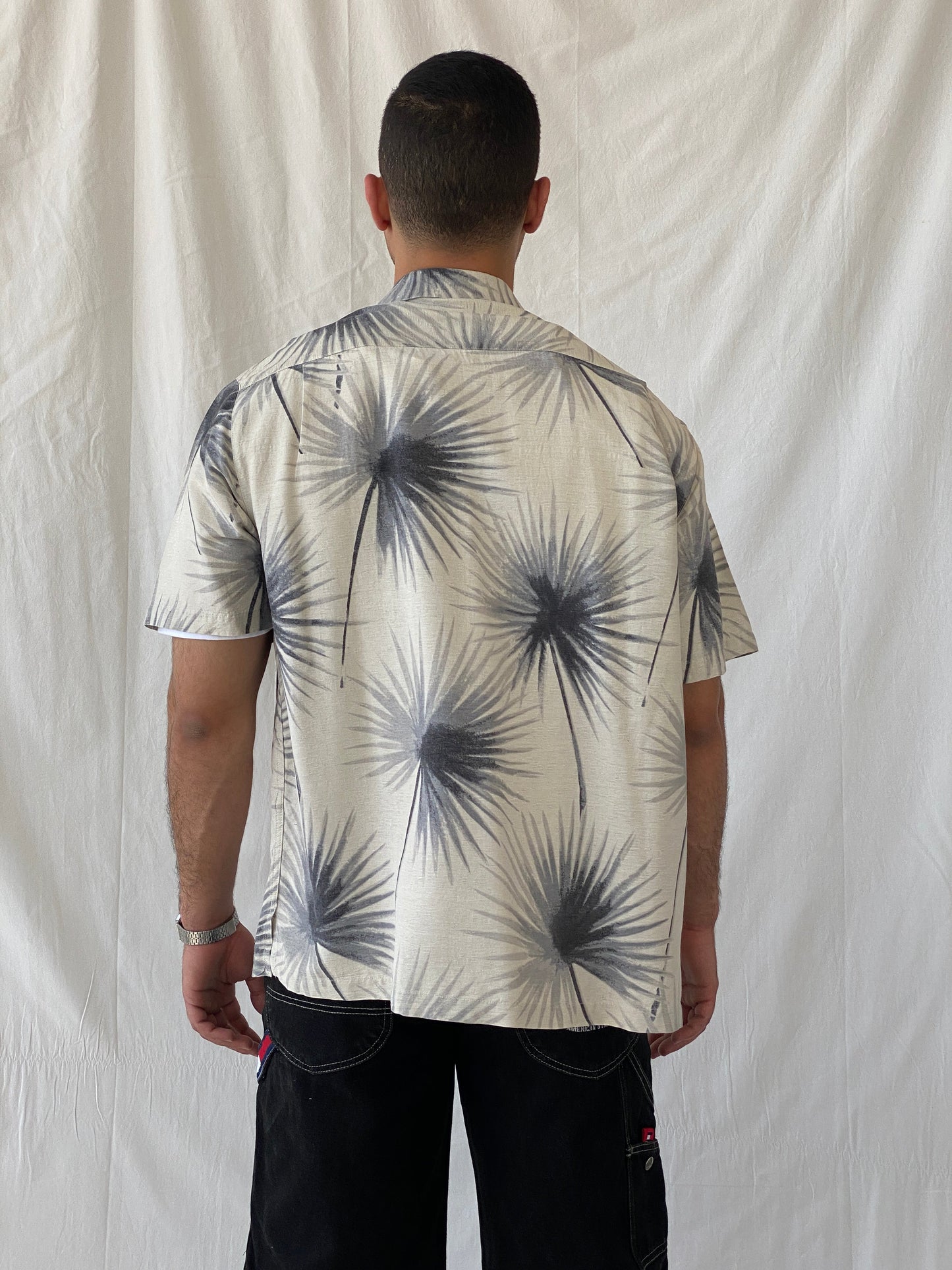 Vintage Caribbean Hawaiian Short Sleeve Button Up Men’s Silk Shirt - XL - Balagan Vintage Half Sleeve Shirt 90s, half sleeve shirt, Hawaiian shirt, mens shirt, printed shirt, Ramez, silk, silk shirt