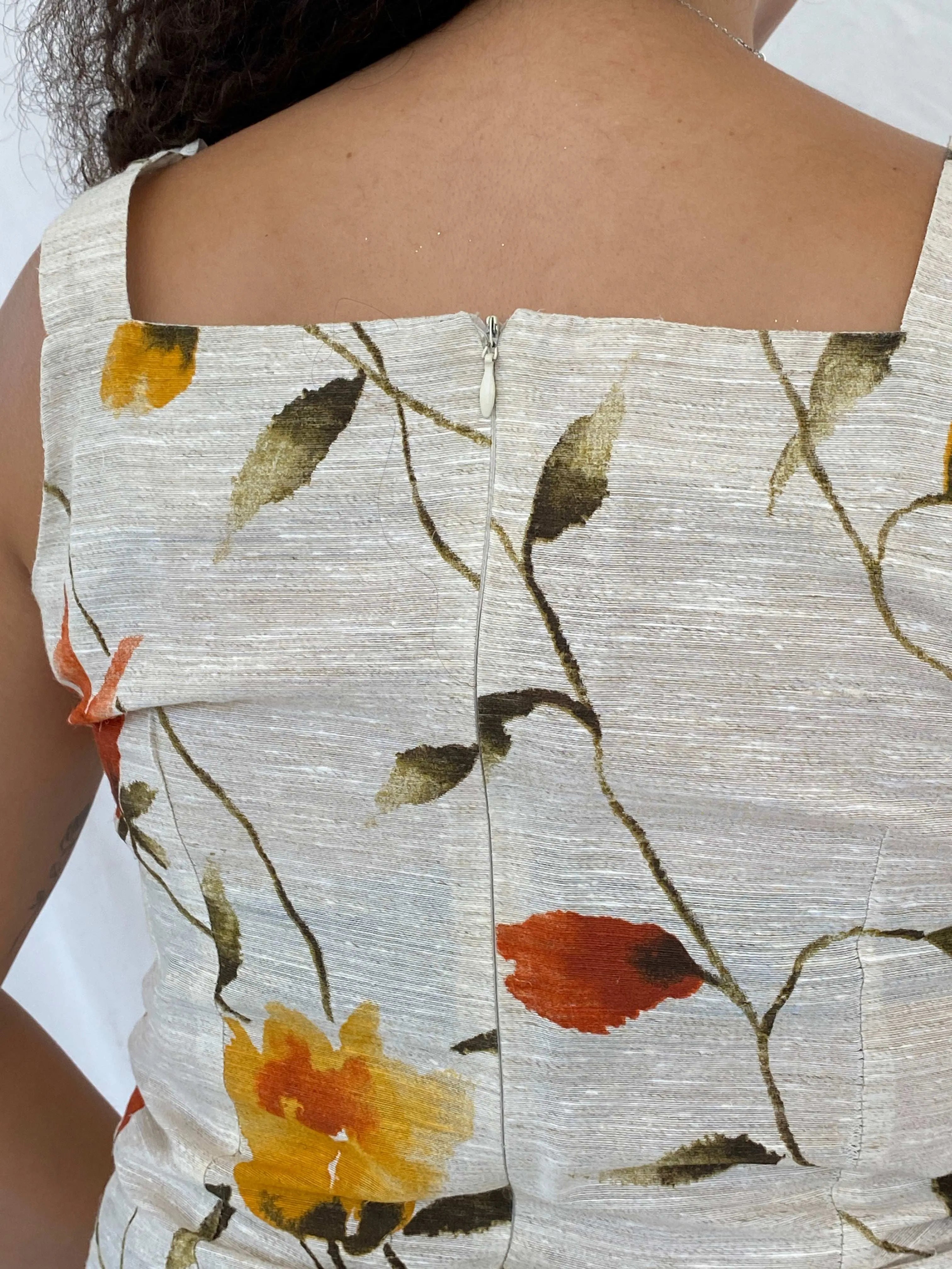 Vintage Carla Berti Linen Floral Top - Size XL - Balagan Vintage Sleeveless Top 00s, 90s, Dina, floral top, sleeveless top