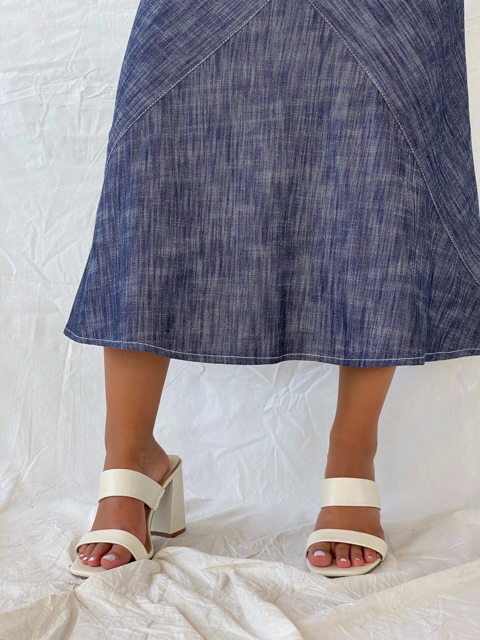 Vintage Celine Denim Pencil Midi Skirt - M - Balagan Vintage Maxi Skirt 00s, Deals, denim, denim skirt, Lana, midi skirt, summer