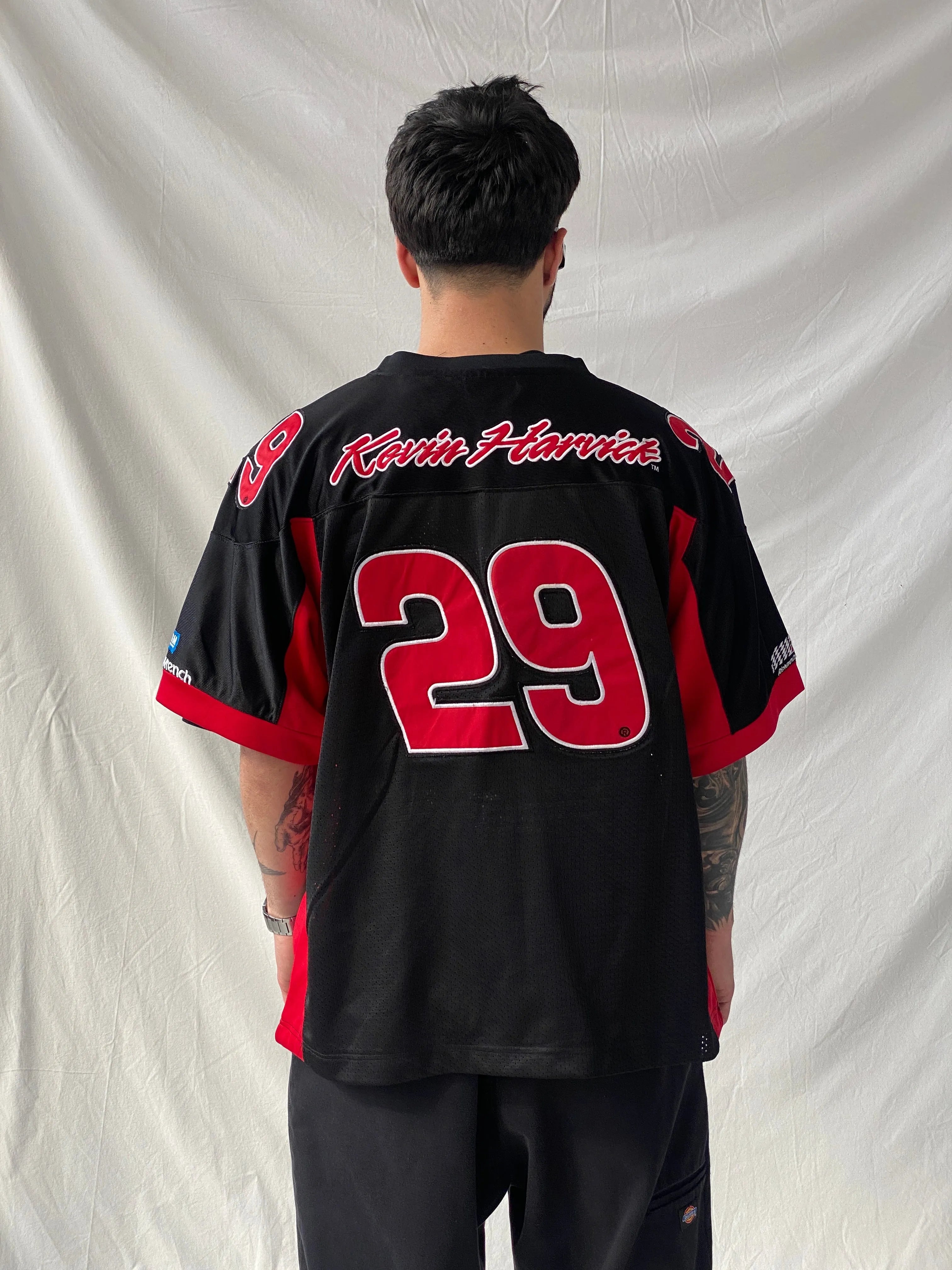 Vintage Chase Authentics NASCAR Kevin Harvick #29 Black Short Sleeve Racing Jersey - XL - Balagan Vintage Half Sleeve Top 90s, consignment, Hamza, Jersey, men, streetwear, vintage, vintage sweater, winter