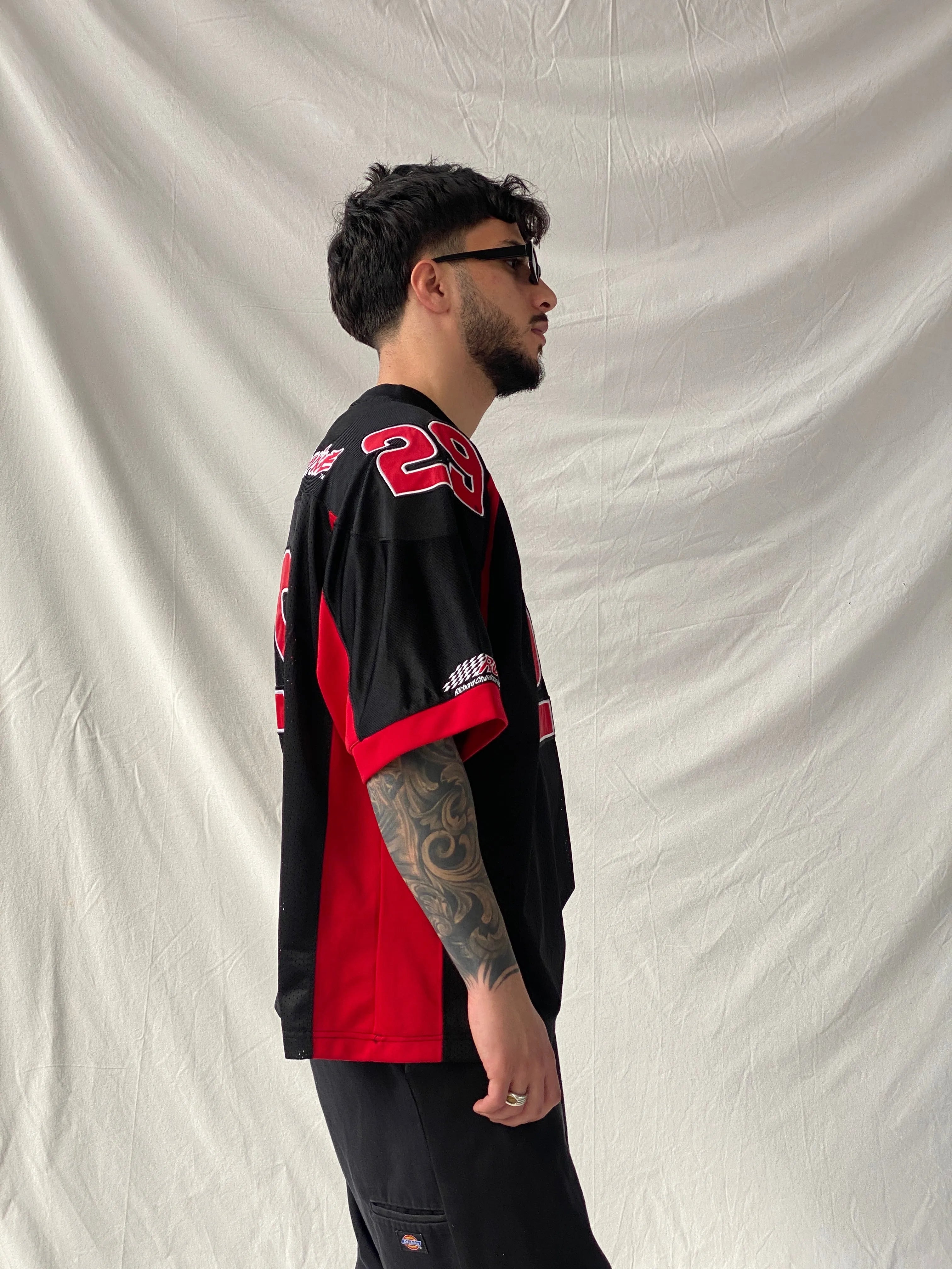 Vintage Chase Authentics NASCAR Kevin Harvick #29 Black Short Sleeve Racing Jersey - XL - Balagan Vintage Half Sleeve Top 90s, consignment, Hamza, Jersey, men, streetwear, vintage, vintage sweater, winter