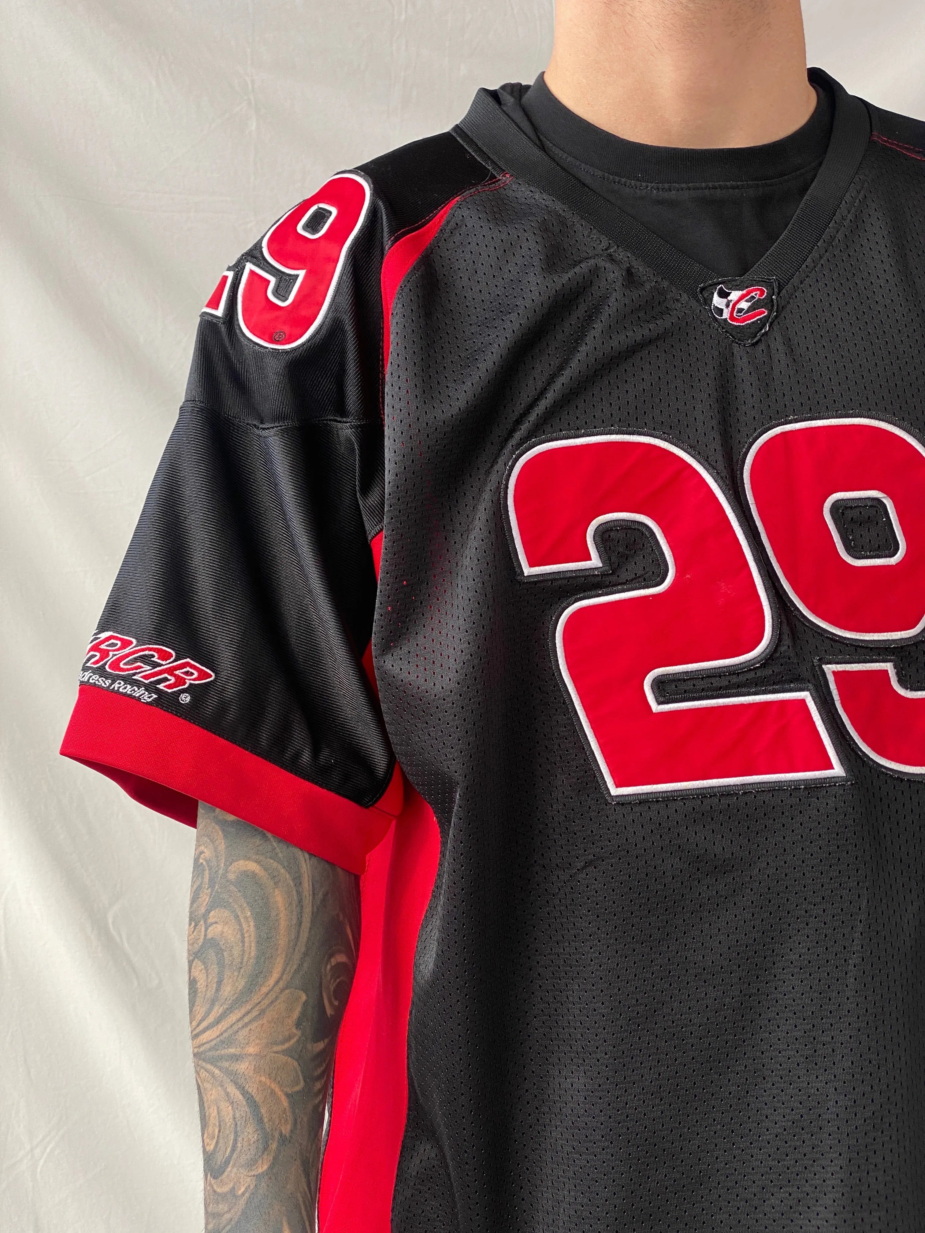 Vintage Chase Authentics NASCAR Kevin Harvick #29 Black Short Sleeve Racing Jersey - XL - Balagan Vintage Half Sleeve Top 90s, consignment, Hamza, Jersey, men, streetwear, vintage, vintage sweater, winter