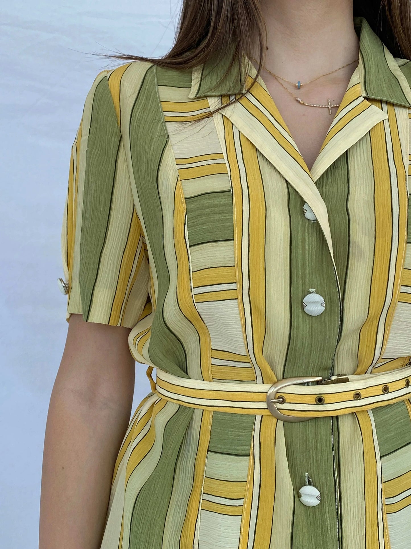 Vintage Christian Michel Striped Shirt - Size M - Balagan Vintage Half Sleeve Shirt 90s, half sleeve shirt, Juana, summer