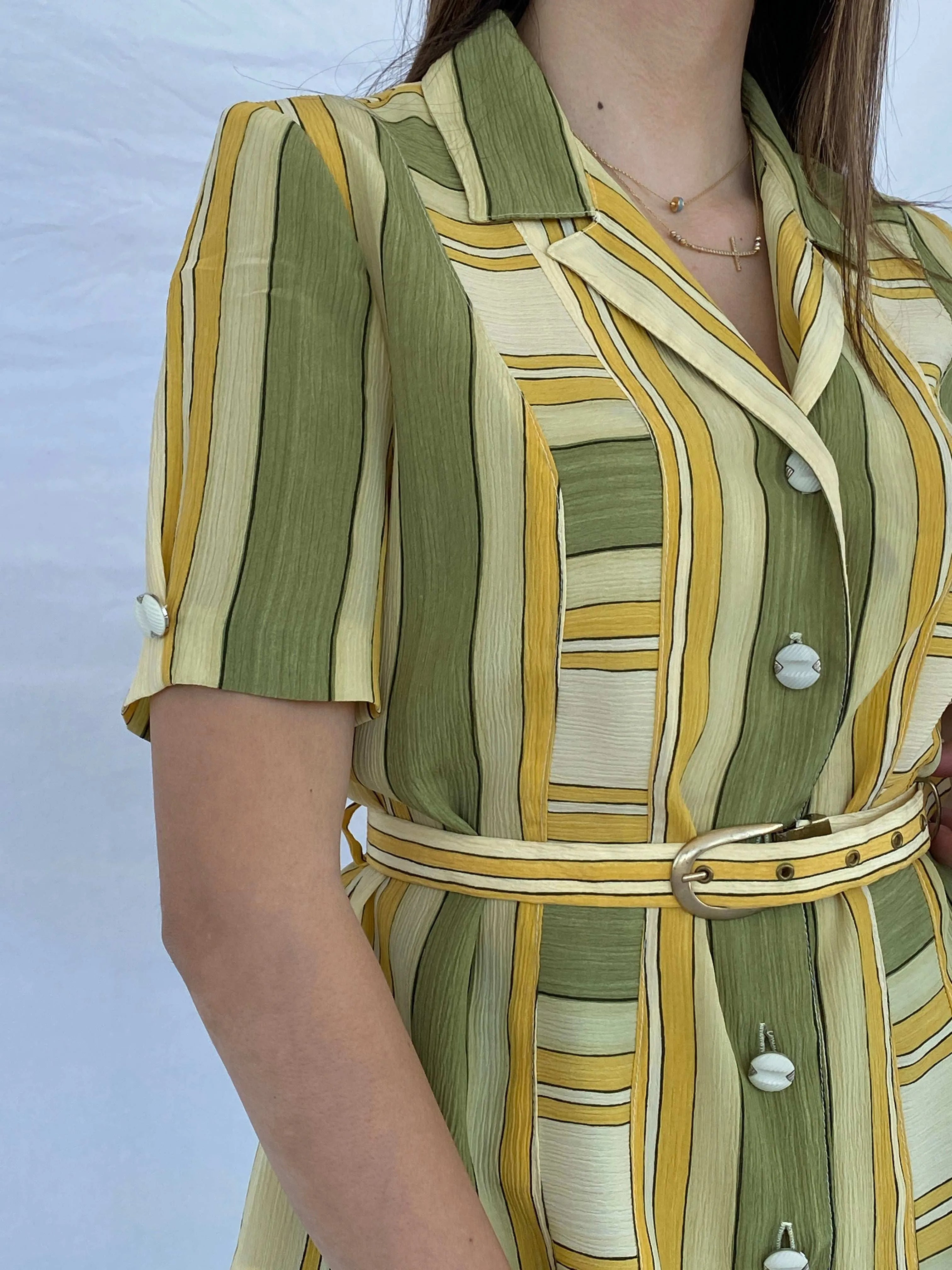 Vintage Christian Michel Striped Shirt - Size M - Balagan Vintage Half Sleeve Shirt 90s, half sleeve shirt, Juana, summer