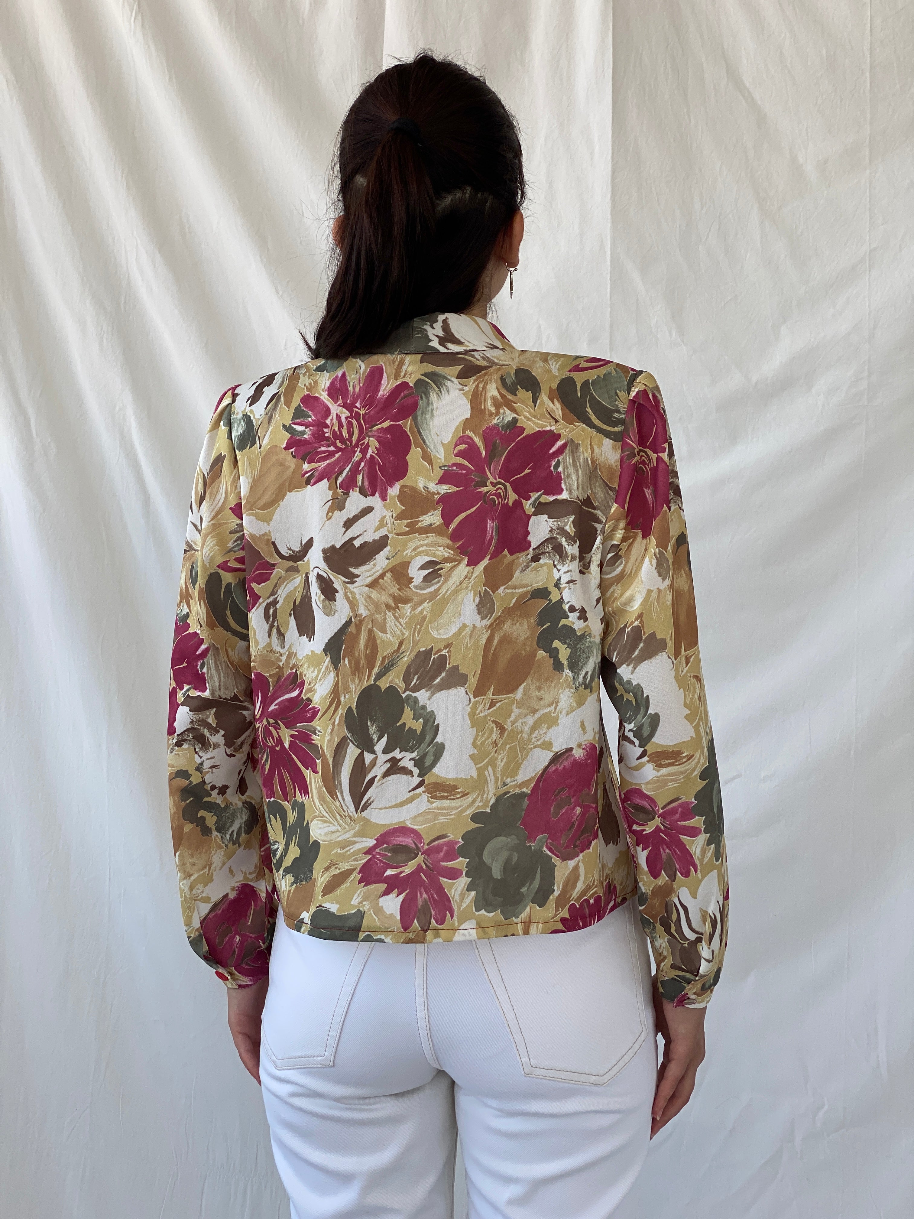 Vintage Colorful Floral Full Sleeve Button Up Office Shirt - L - Balagan Vintage Full Sleeve Shirt 00s, Ayah, floral, full sleeve shirt, NEW IN, summer