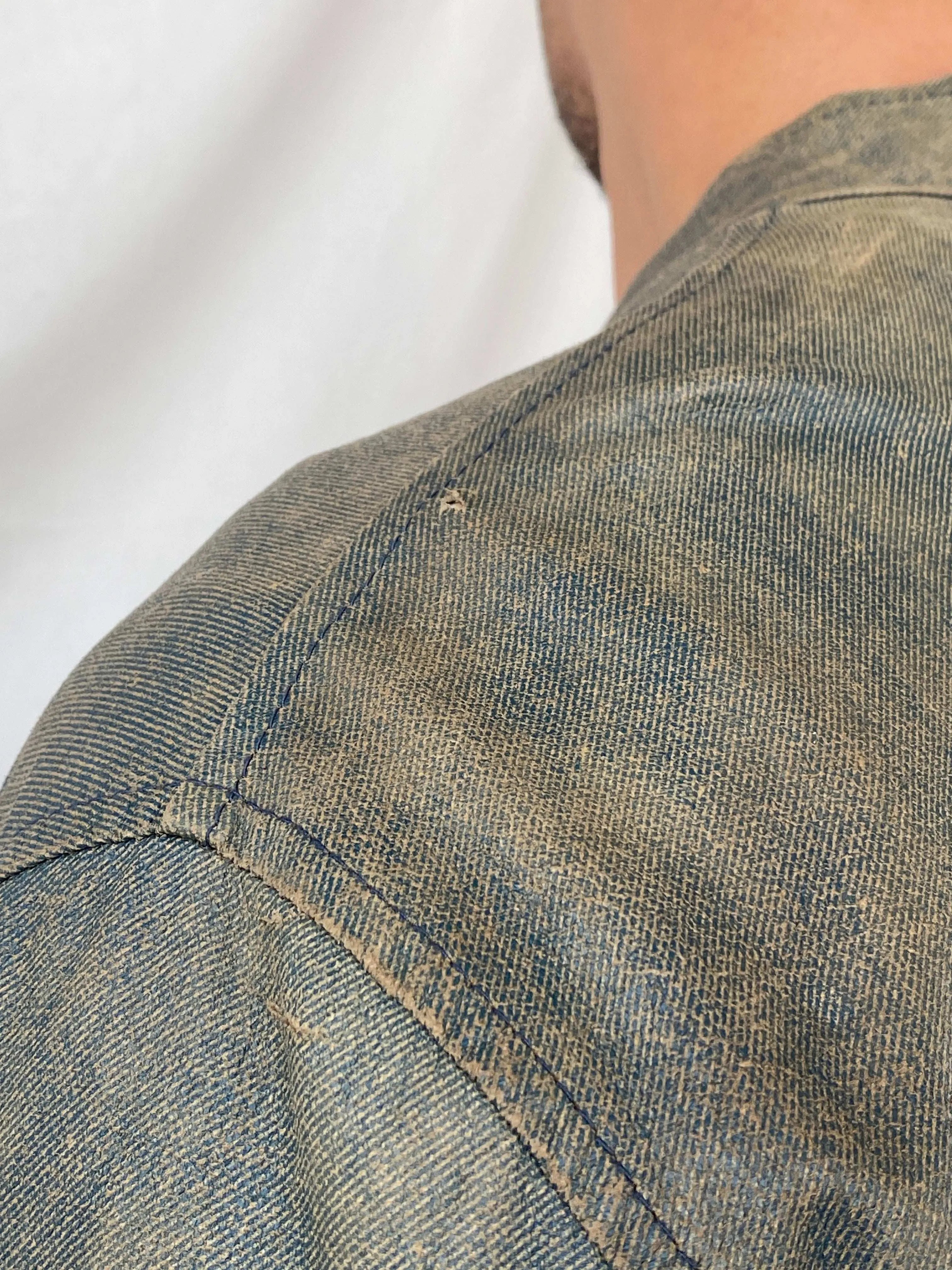 Vintage Conbipel Distressed Metallic Leather Jacket - L - Balagan Vintage Leather Jacket 90s, Deals, genuine leather, genuine leather jacket, leather jacket, Ramez