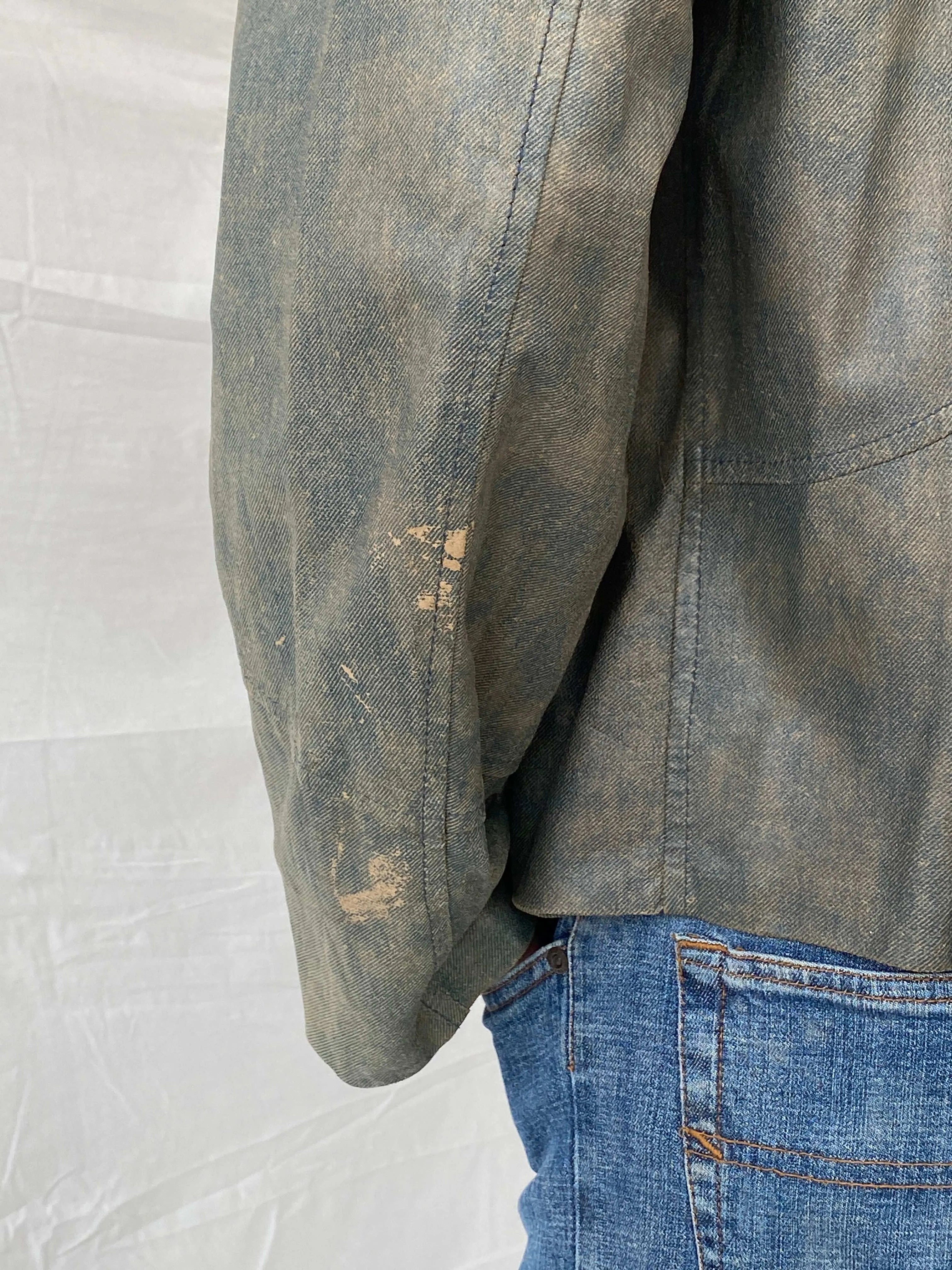 Vintage Conbipel Distressed Metallic Leather Jacket - L - Balagan Vintage Leather Jacket 90s, Deals, genuine leather, genuine leather jacket, leather jacket, Ramez