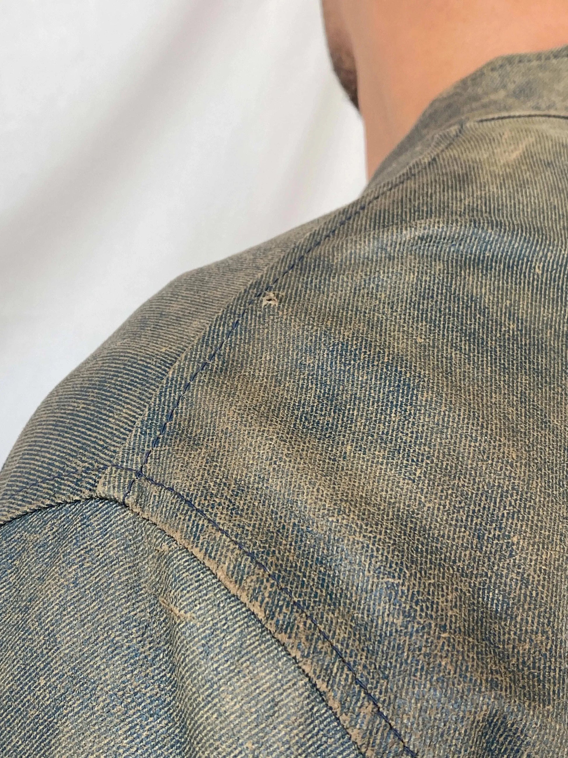 Vintage Conbipel Distressed Metallic Leather Jacket - L - Balagan Vintage Leather Jacket 90s, Deals, genuine leather, genuine leather jacket, leather jacket, Ramez