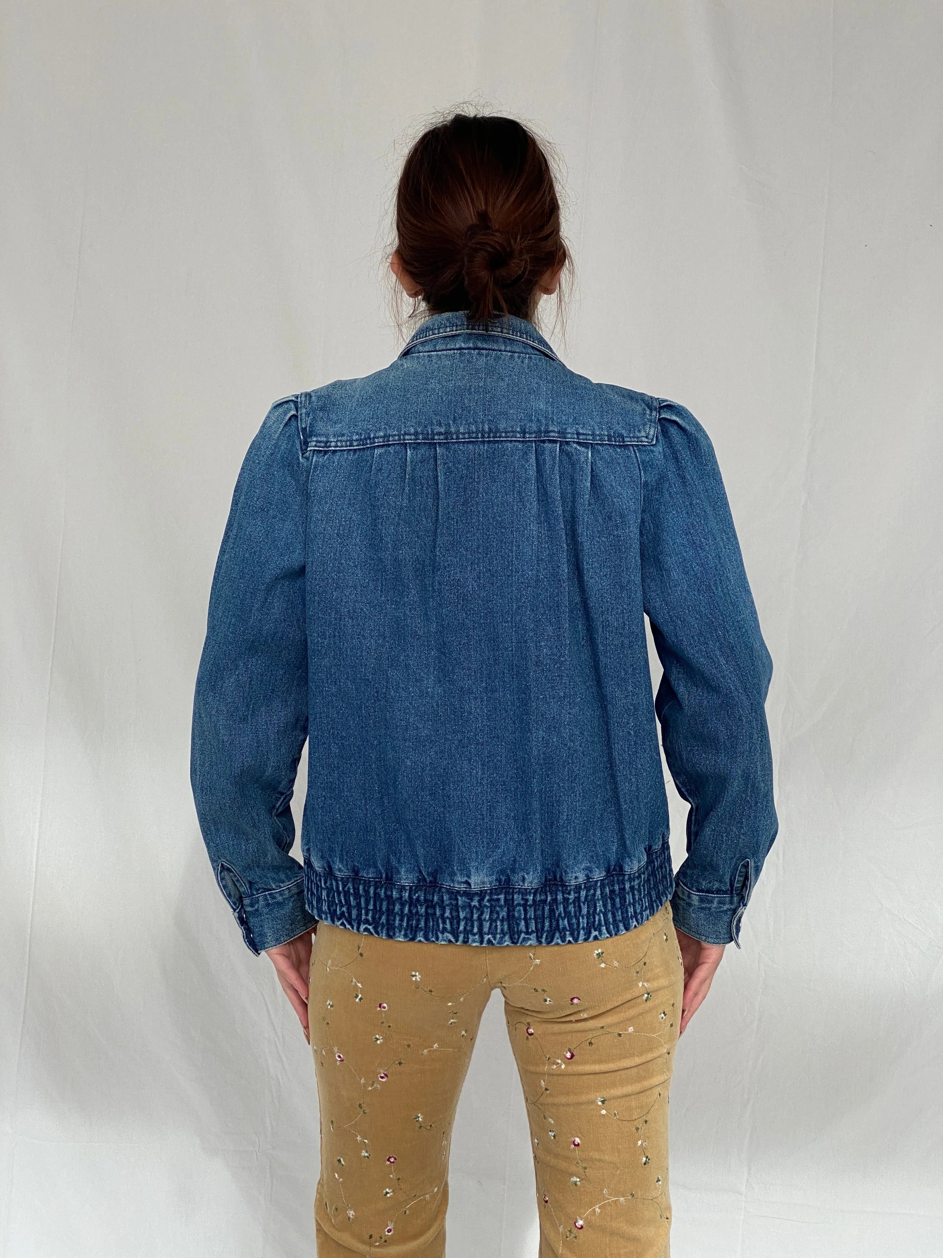 Vintage Denim Bomber Jacket - M - Balagan Vintage Denim Jacket 00s, Ayah, Coats&Jackets, denim, denim jacket, Women's Denim Jackets