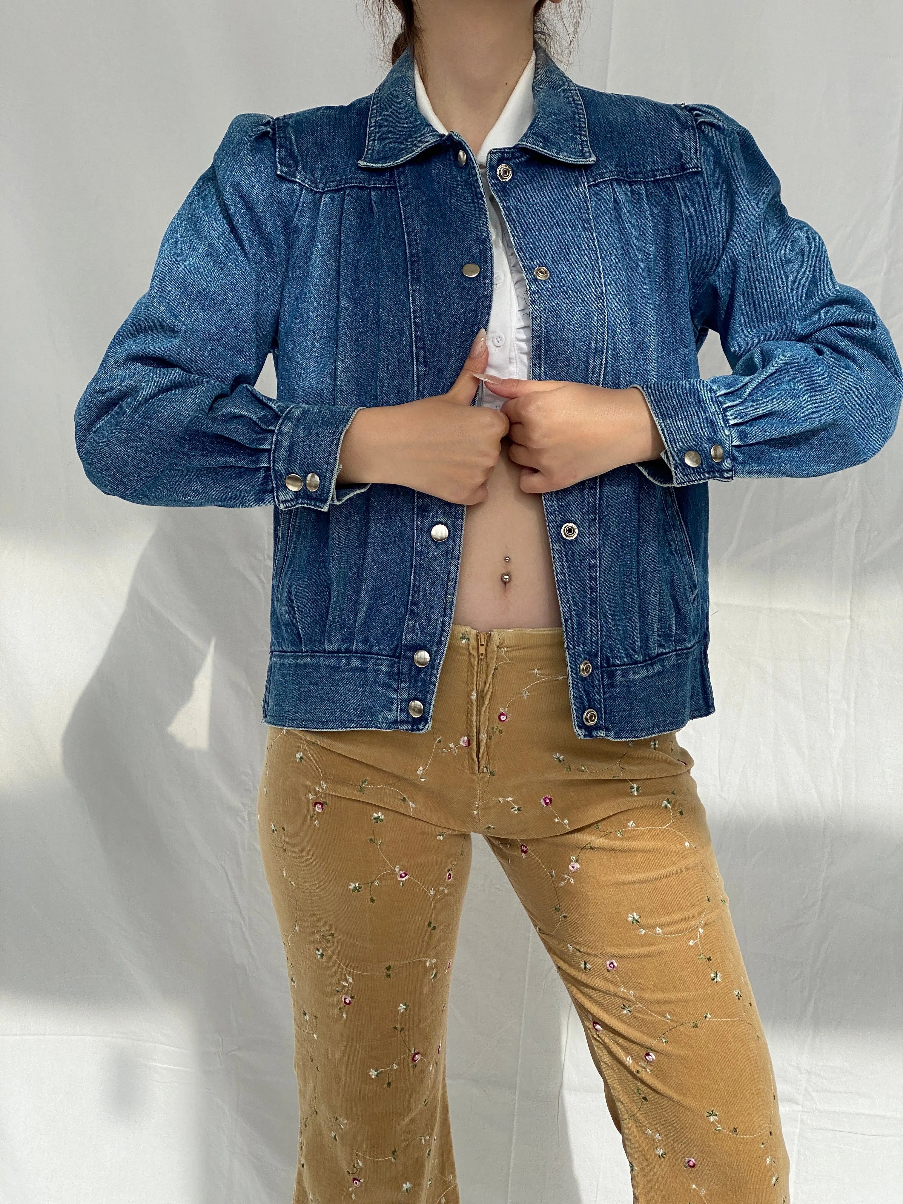Vintage Denim Bomber Jacket - M - Balagan Vintage Denim Jacket 00s, Ayah, Coats&Jackets, denim, denim jacket, Women's Denim Jackets