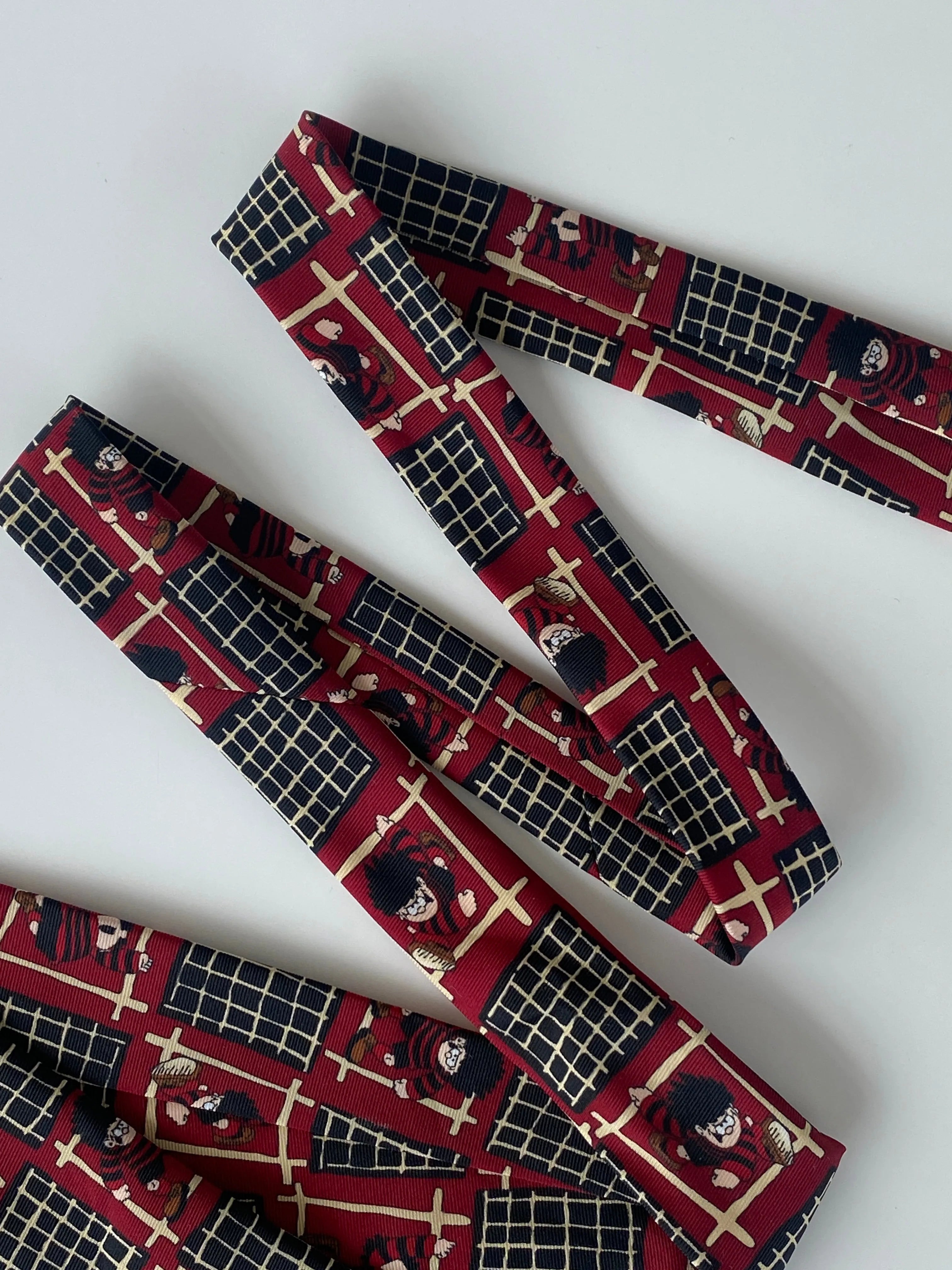 Vintage Dennis The Menace by Thomson & Co Graphic Red Tie - Balagan Vintage Ties crazy print, graphic, graphic ties, printed ties, tie, vintage, vintage ties