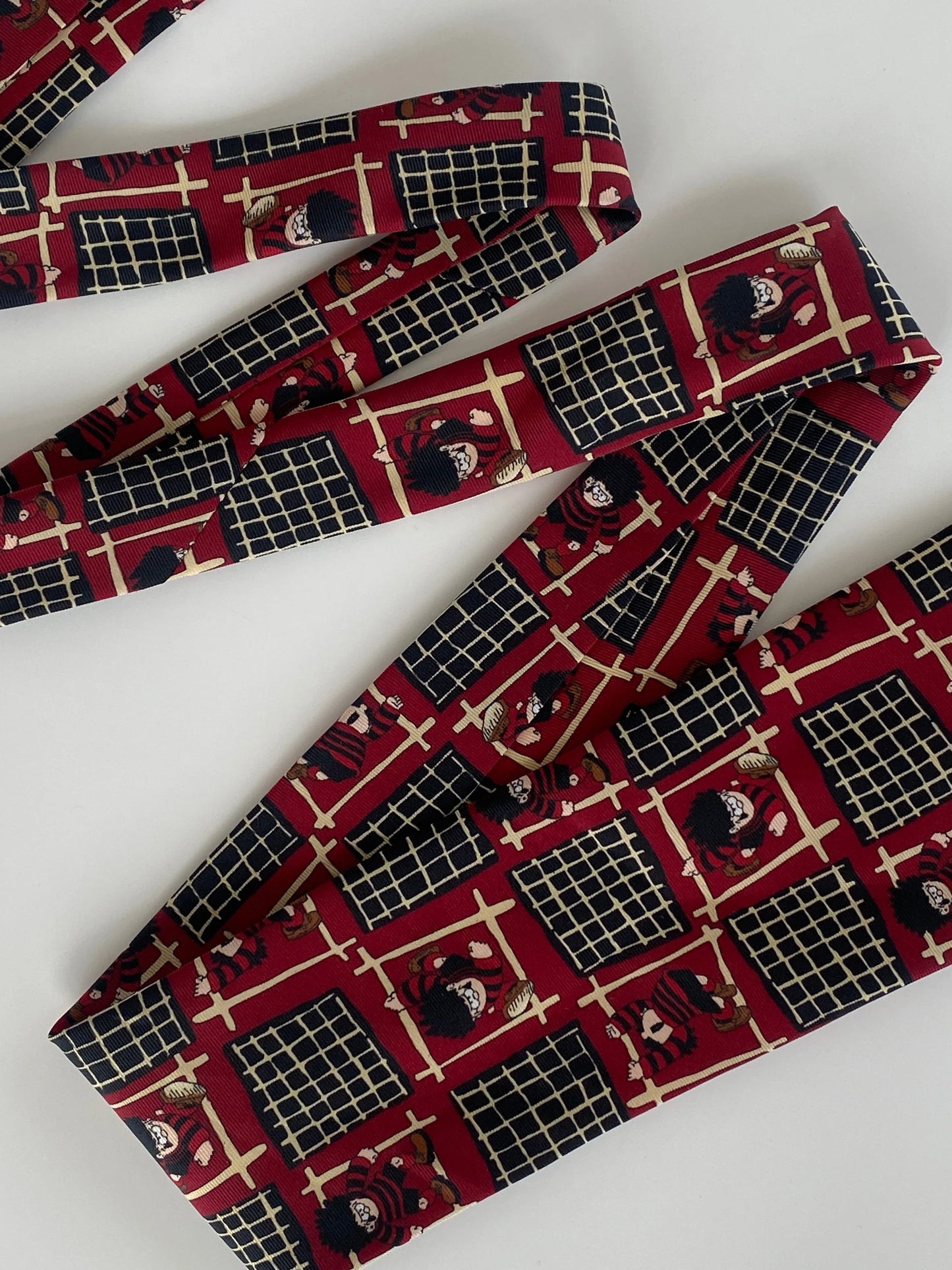 Vintage Dennis The Menace by Thomson & Co Graphic Red Tie - Balagan Vintage Ties crazy print, graphic, graphic ties, printed ties, tie, vintage, vintage ties
